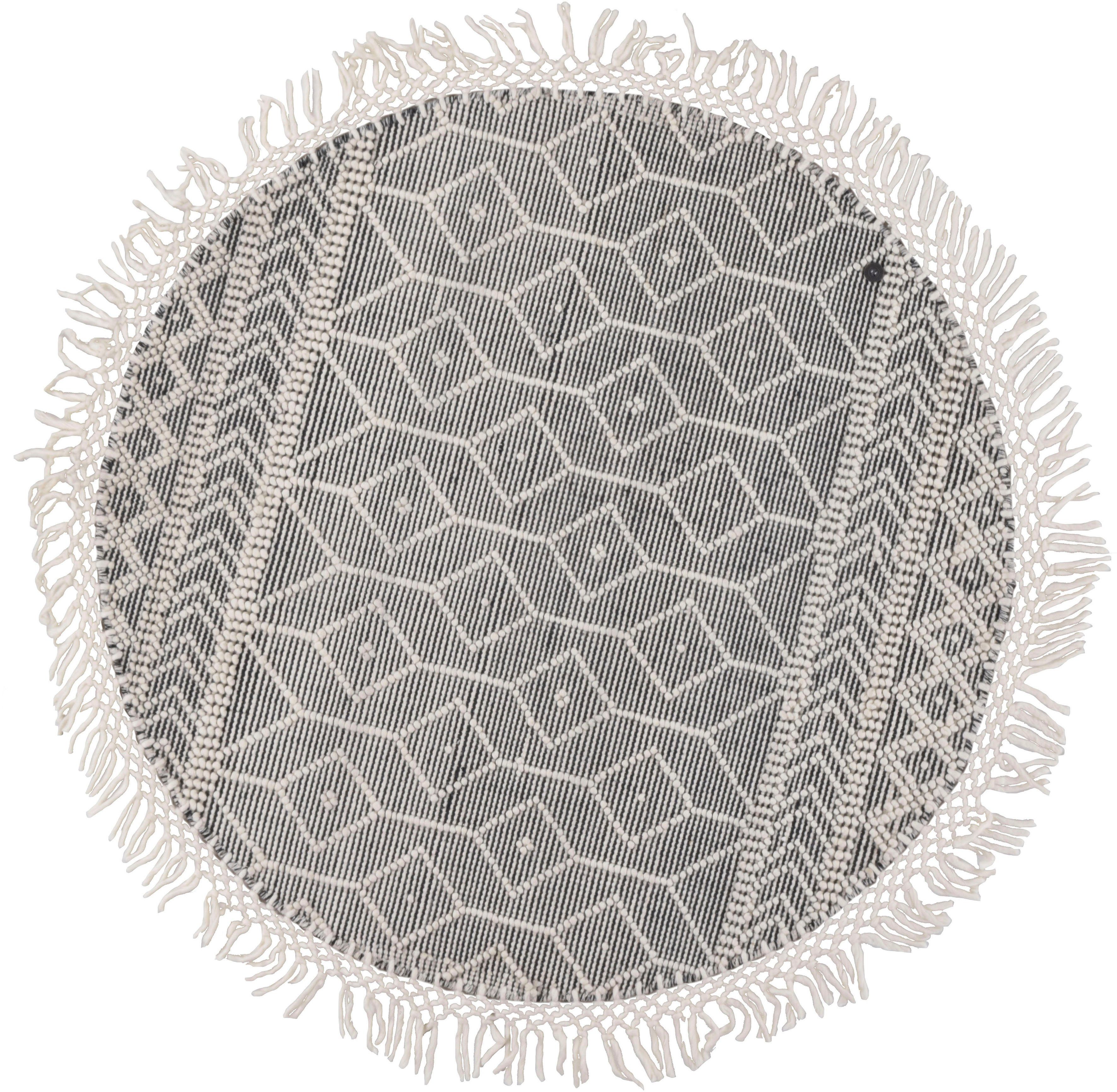 TOM TAILOR HOME Vloerkleed Coloured Macrame Handgeweven vloerkleed, zuivere wol, met de hand geweven, met franje, Scandi design