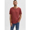 selected homme t-shirt morgan o-neck tee rood