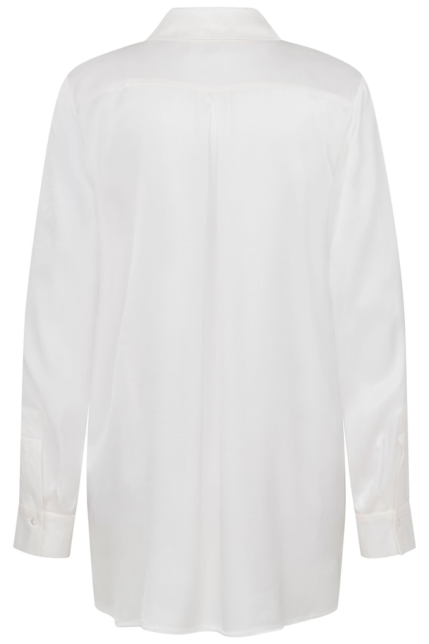 Bugatti Blouse met lange mouwen met een afgeronde zoom