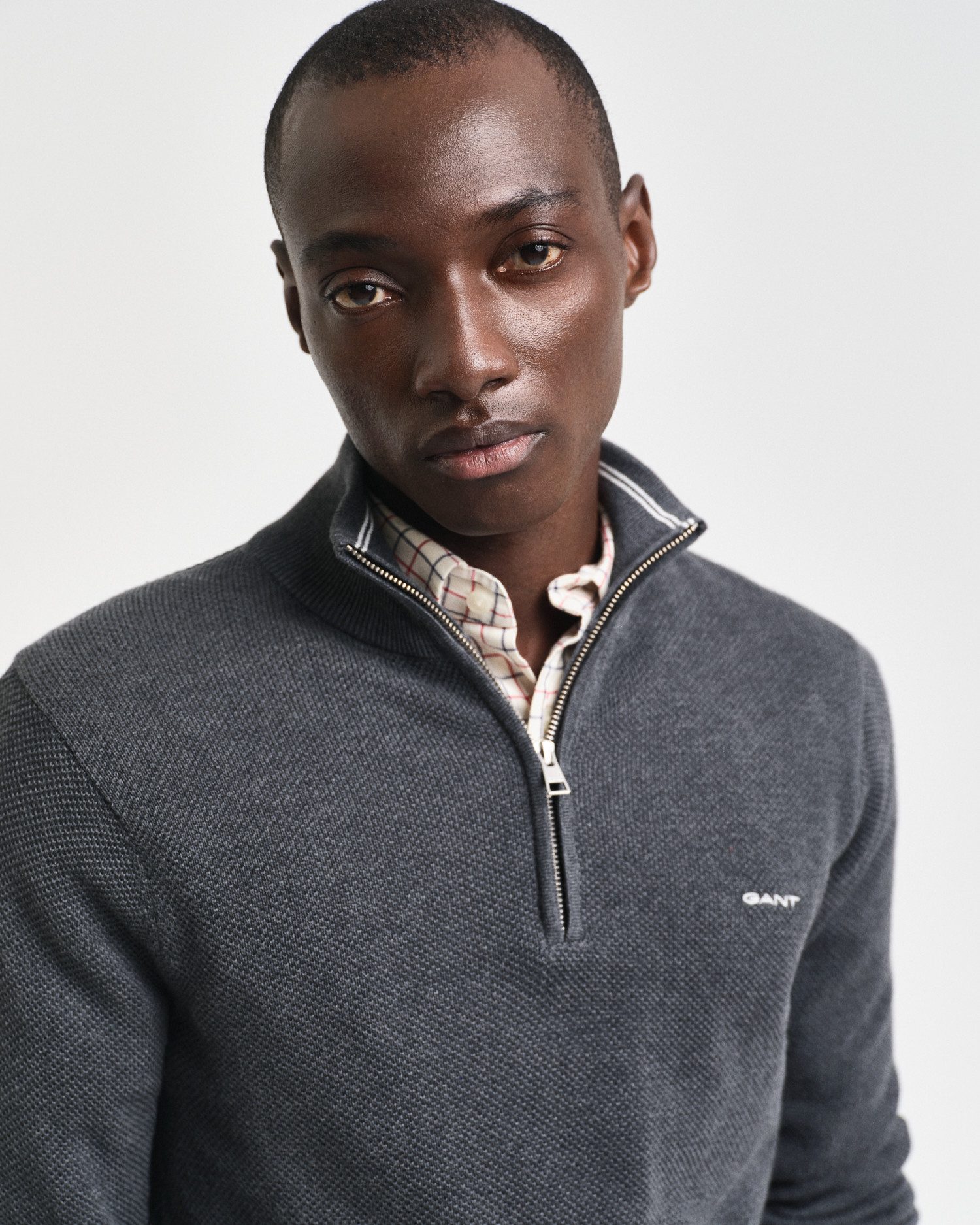 Gant Schipperstrui COTTON PIQUE HALF ZIP