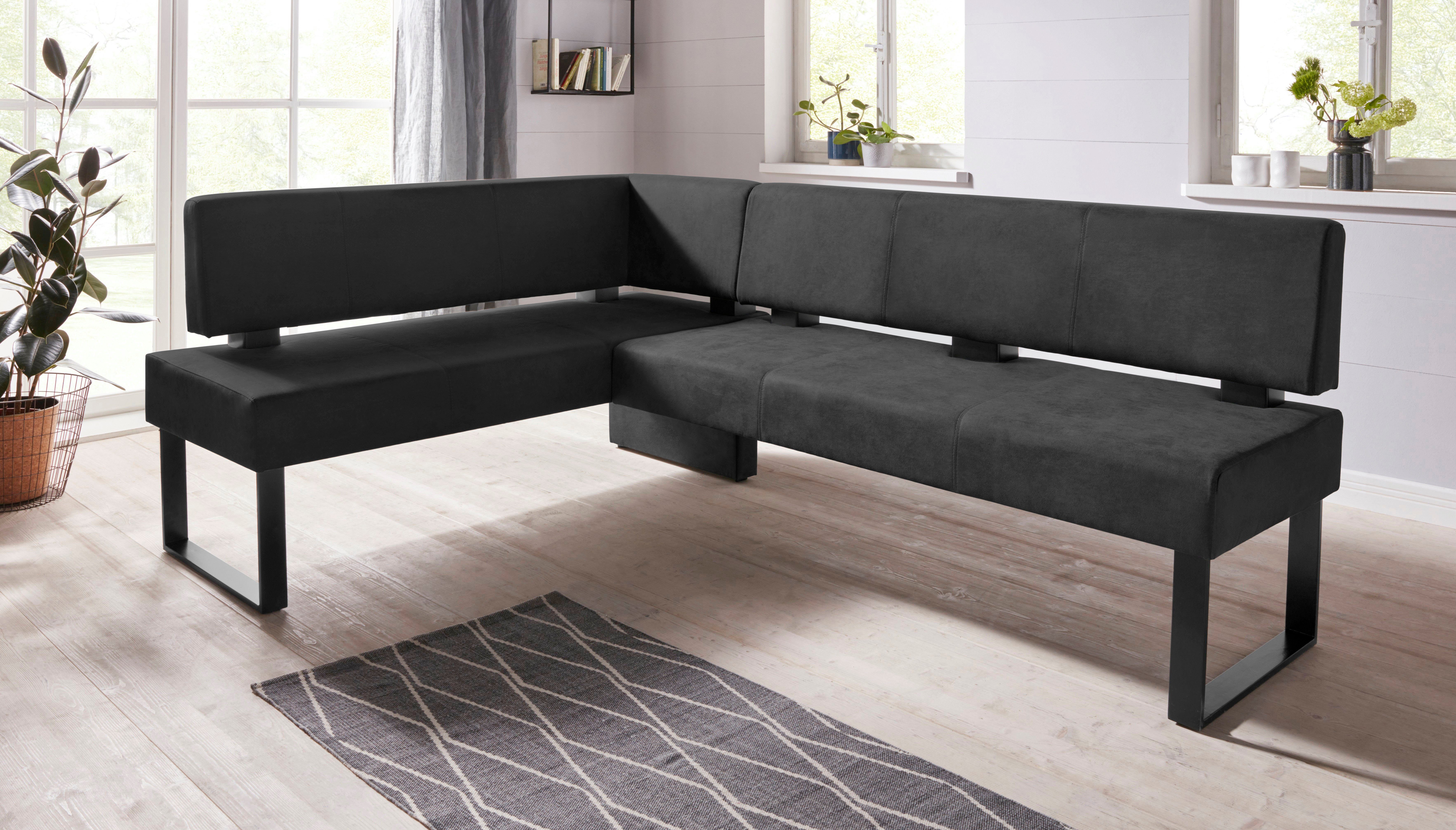 Home affaire Hoekbank Oliver met metalen frame, keukenbank verschillende hoezen cord eetkamerbank ottos choice