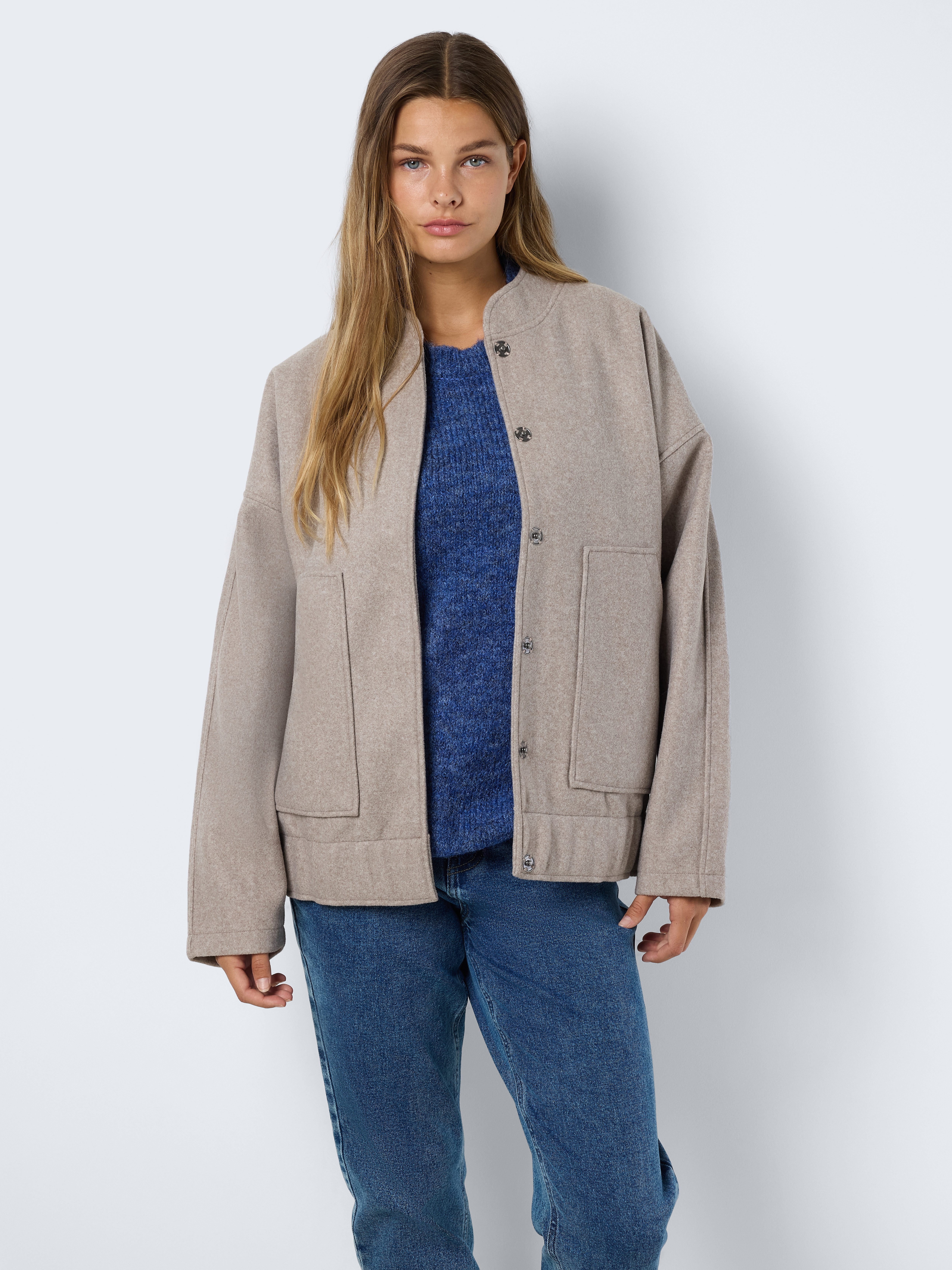 Noisy may Blousejasje NMHALSTON L/S BOMBER JACKET WVN NOOS
