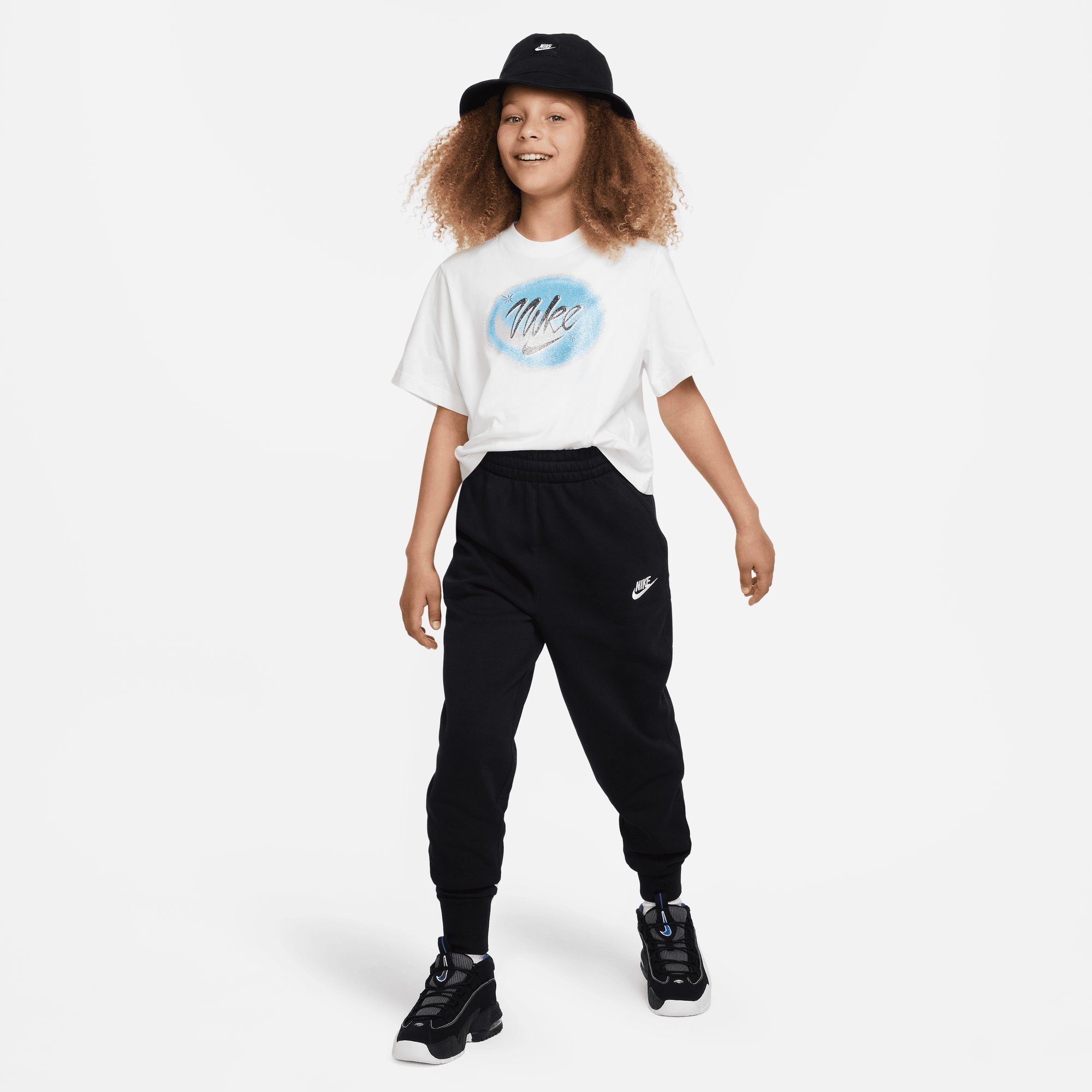 Nike Sportswear Joggingbroek CLUB FLEECE BIG KIDS' (GIRLS') HIGH-WAISTED FITTED PANTS