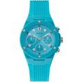 guess multifunctioneel horloge athena, gw0255l2 blauw