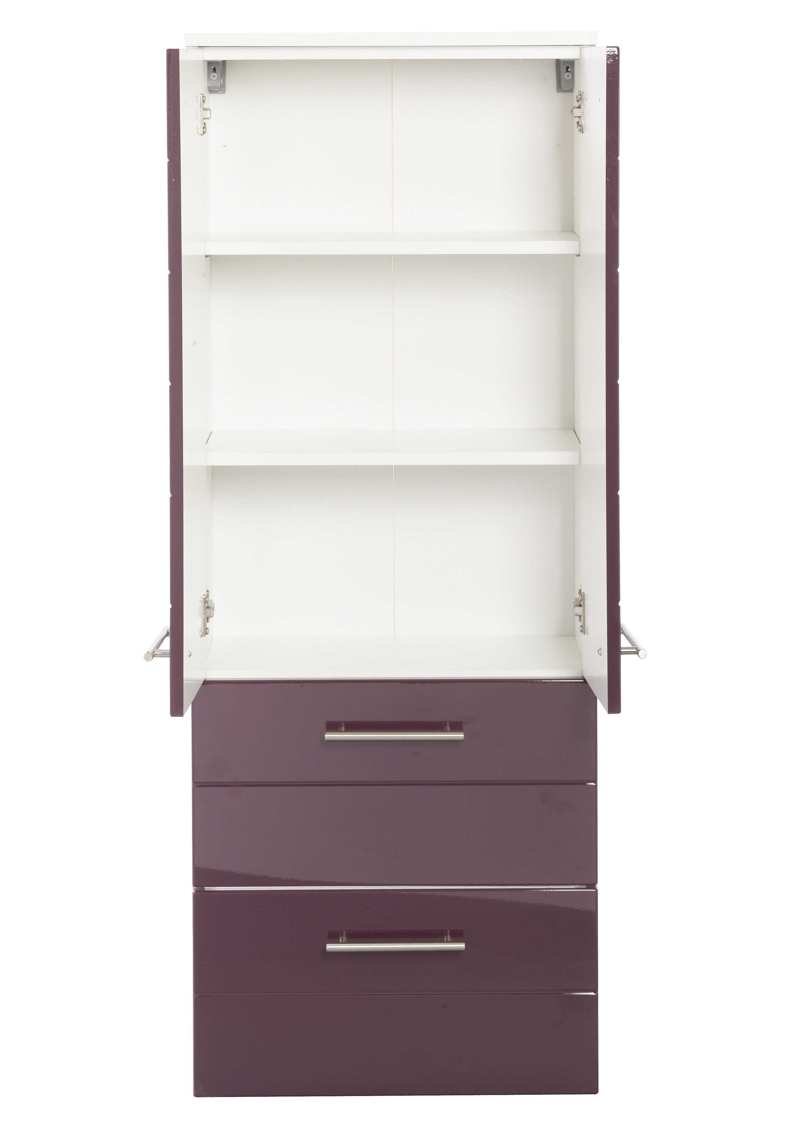 welltime Halfhoge kast PORTO Breedte 50 cm, met hoogglanzende fronten