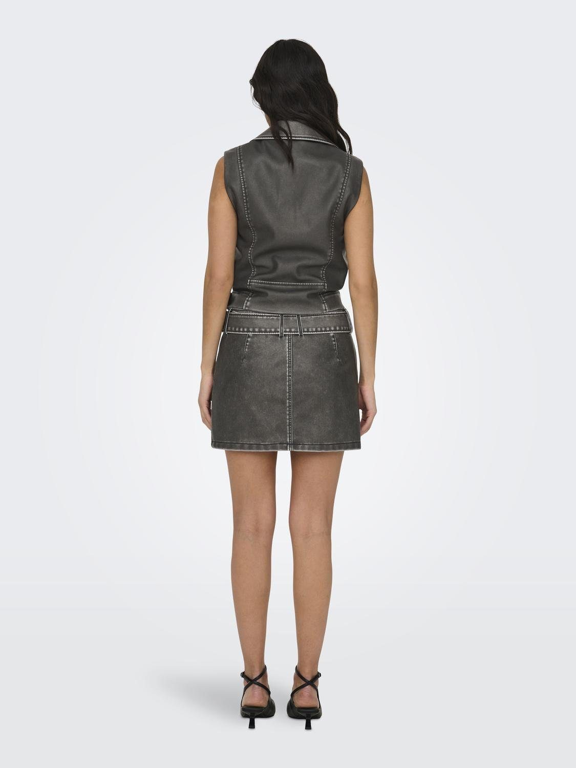 Only Minirok ONLELLA FAUX LEATHER LW MINI SKIRT OTW