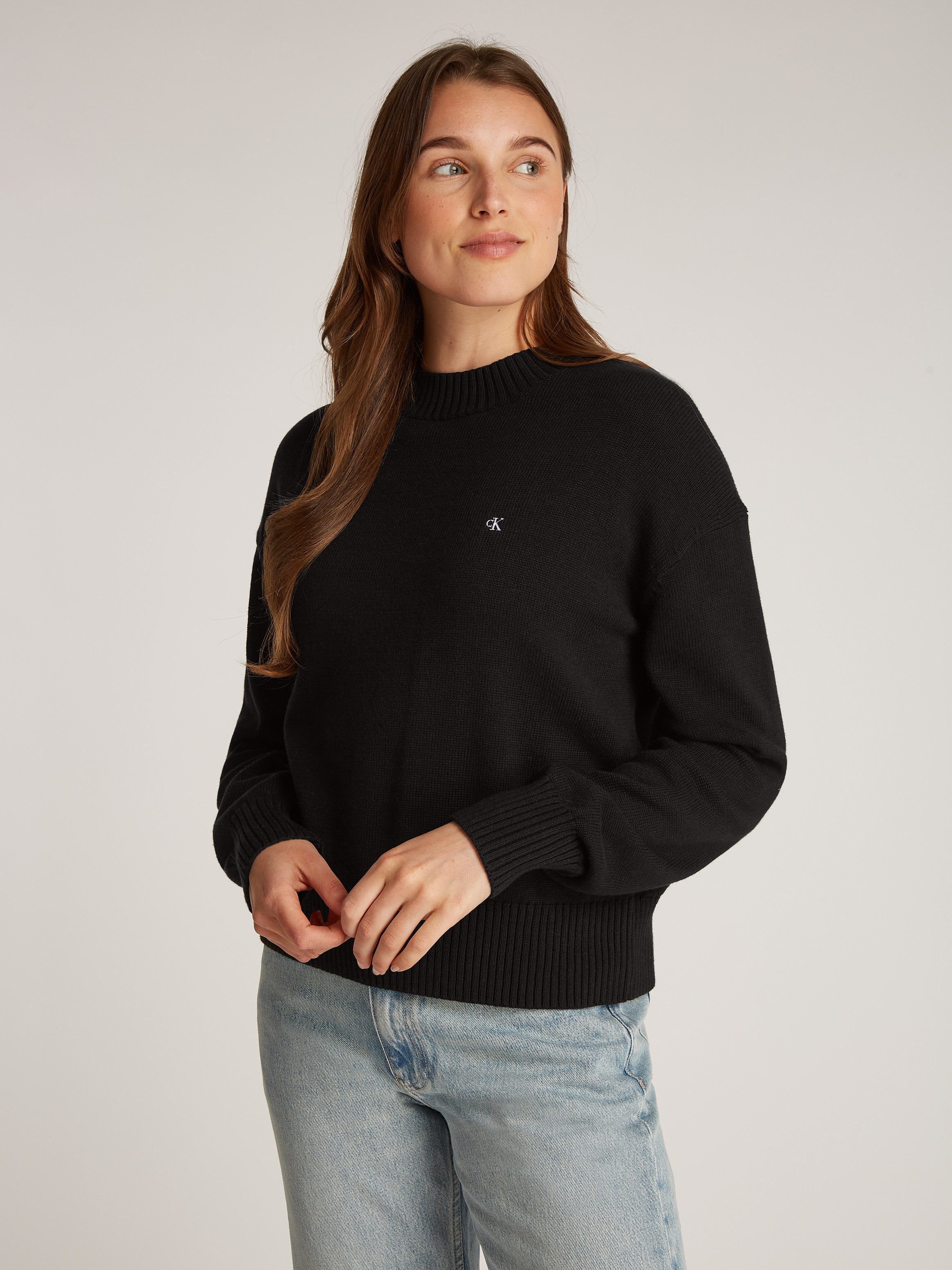 Calvin Klein Trui met ronde hals MONOGRAM EMBRO CREWNECK SWEATER