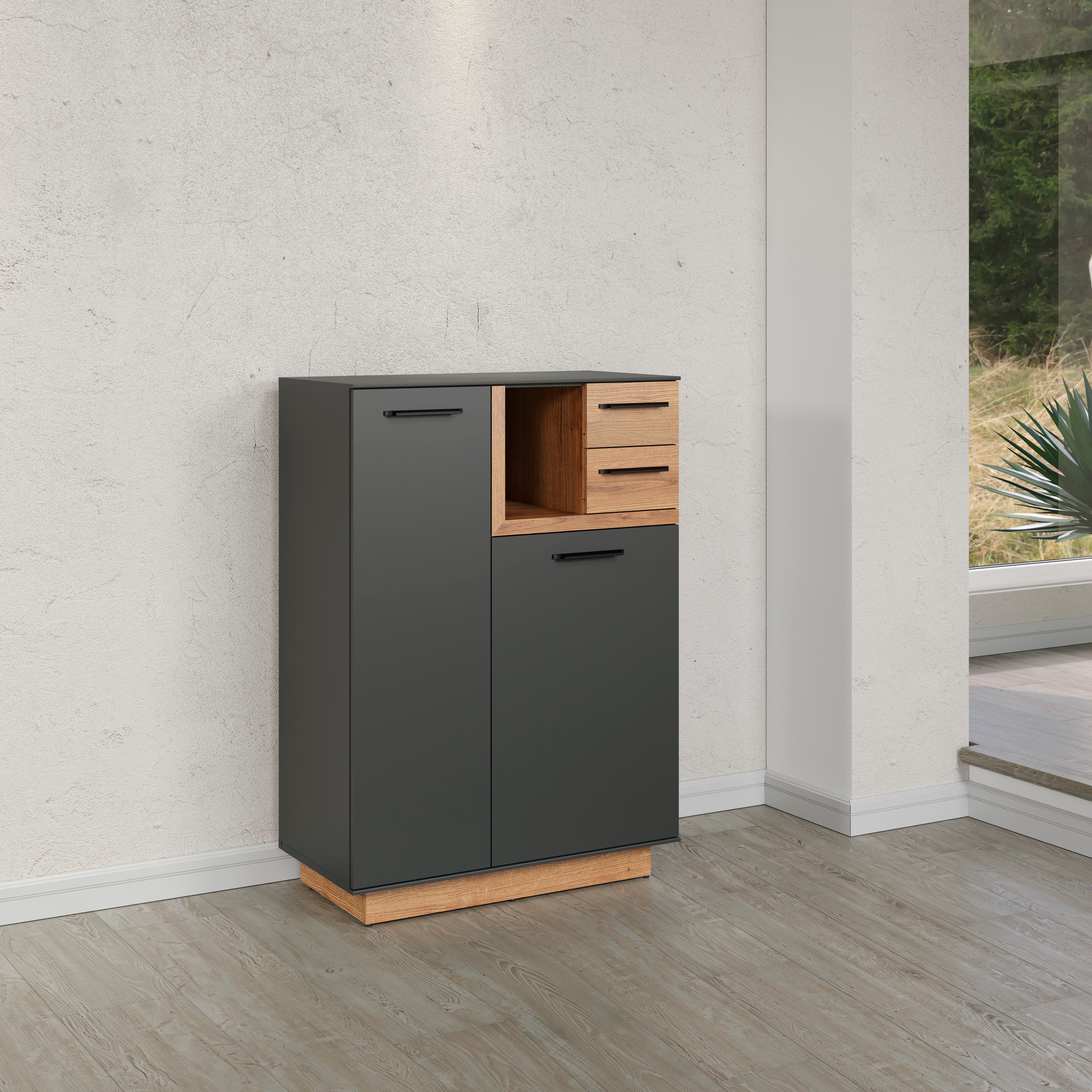 INOSIGN Kast Premont Afm. BxHxD ca.: 80x113x40 cm, soft-closetechniek, kapstokken/schoenenkast (1 stuk)