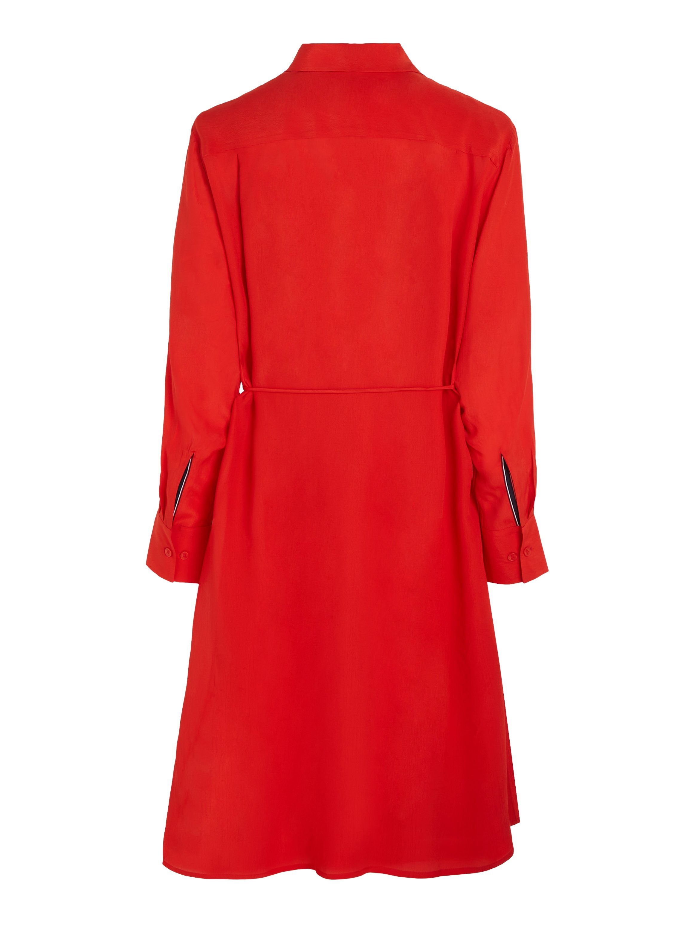 Tommy Hilfiger Blousejurk FLUID VISCOSE CREPE KNEE DRESS