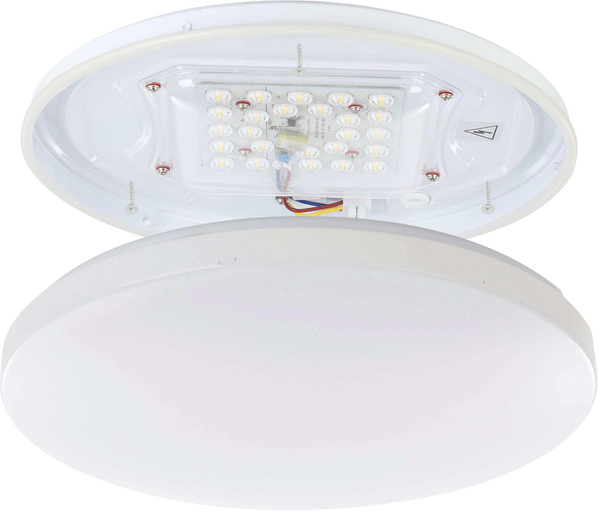 EGLO Plafondlamp FRANIA-S Plafondlamp, kristal-effect, wandlamp, badkamer, IP44, Ø 31 cm (1 stuk)