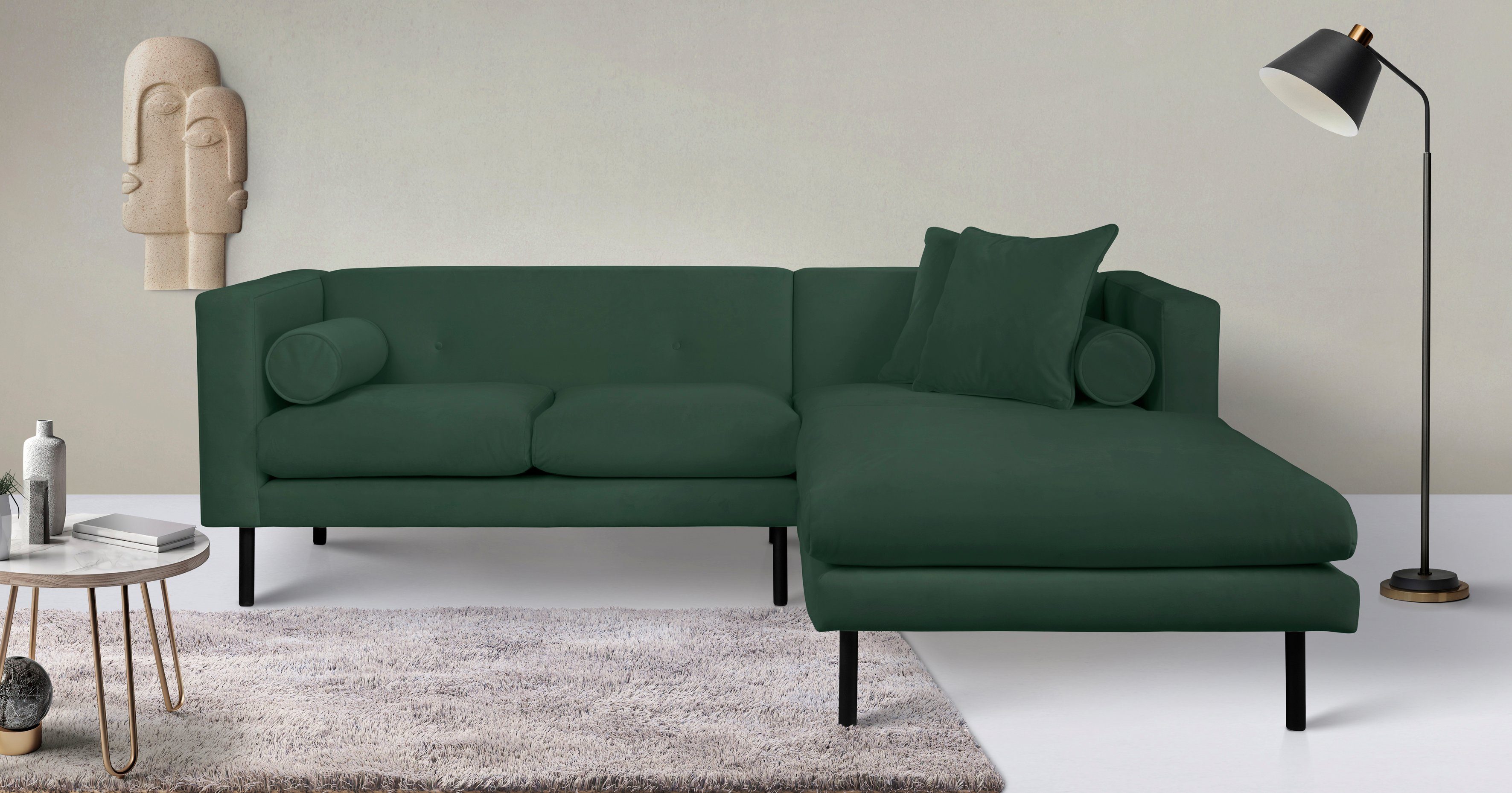 Guido Maria Kretschmer Home&Living Hoekbank Lillibeth L-vorm designbank, afmetingen B/D/H: 240/173/83 cm Sierkussen als tweezijdig te gebruiken