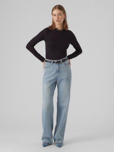 Vero Moda Shirt met staande kraag VMROSA LS HIGHNECK TOP JRS NOOS