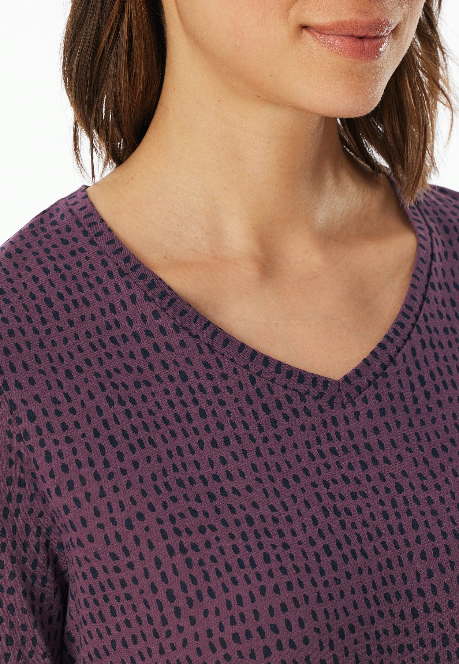uncover by SCHIESSER Nachthemd UNCOVER Nightwear Katoen, single jersey kwaliteit, V-hals, zacht, ademend (0)