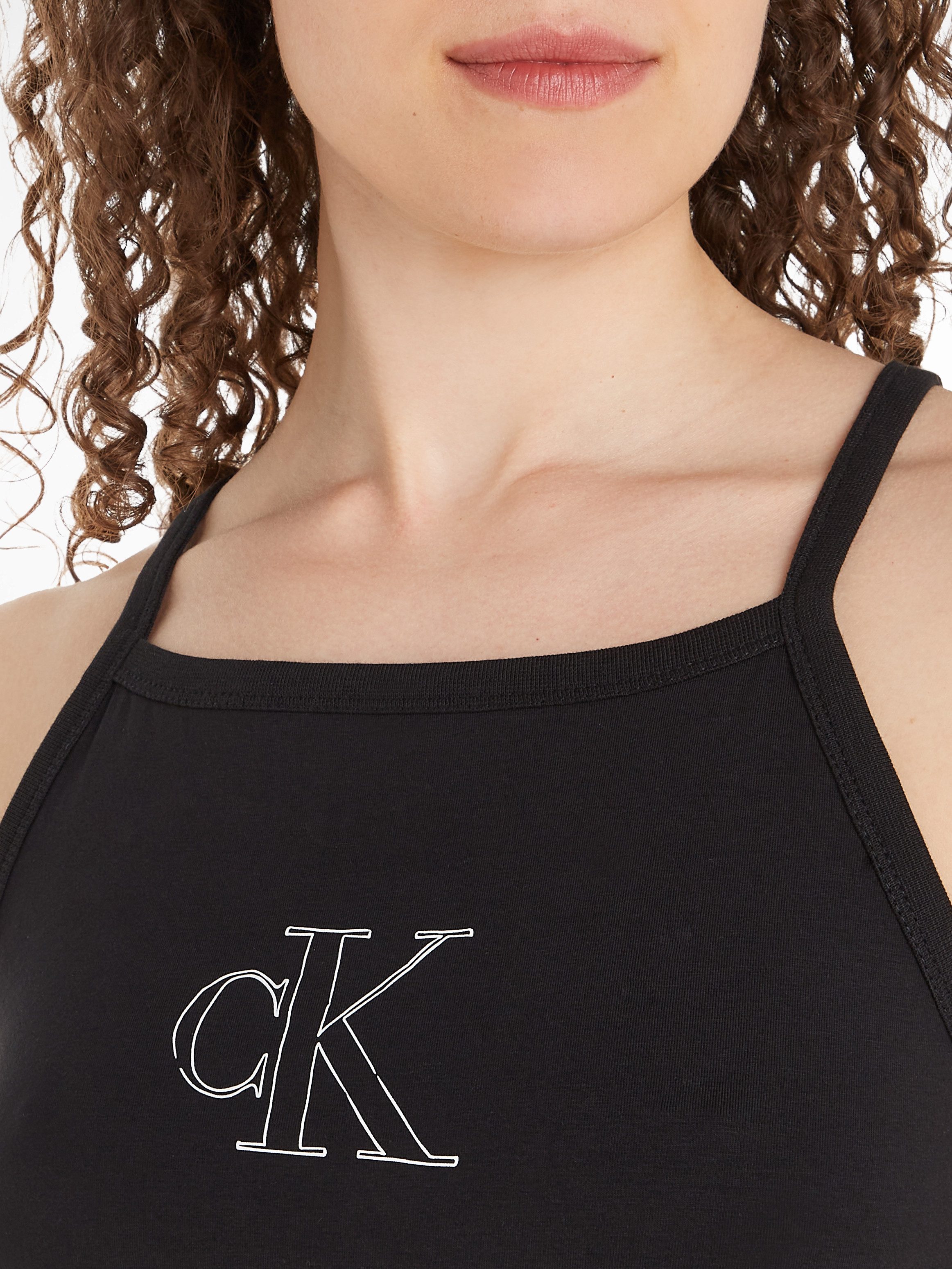 Calvin Klein Jurk met bandjes OUTLINED CK STRAPPY TANK DRESS