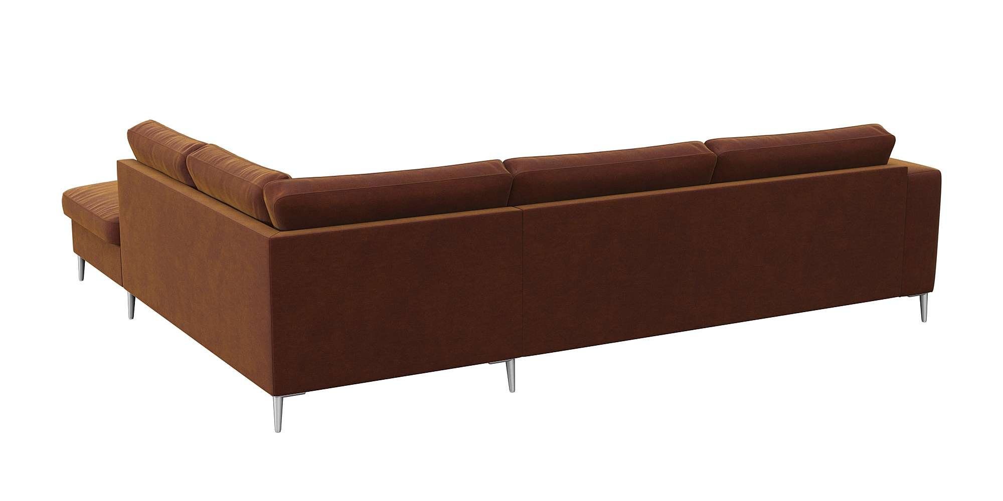 FLEXLUX Hoekbank Fiore, super zitcomfort door koudschuim in de zitting, L-vorm