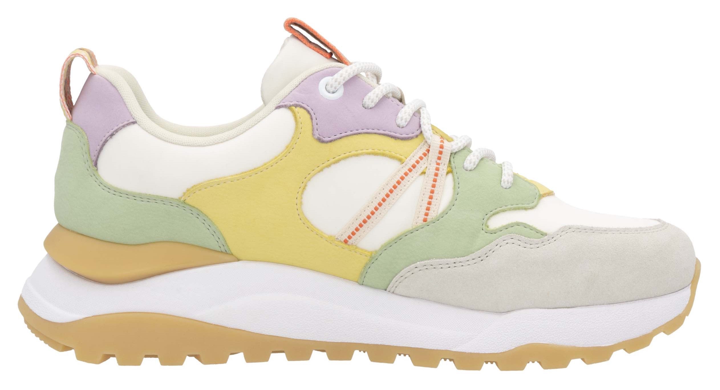 RIEKER Sport Sneakers met sleehak Bel Air vrijetijdsschoen, lage schoen, veterschoen met uitneembaar voetbed