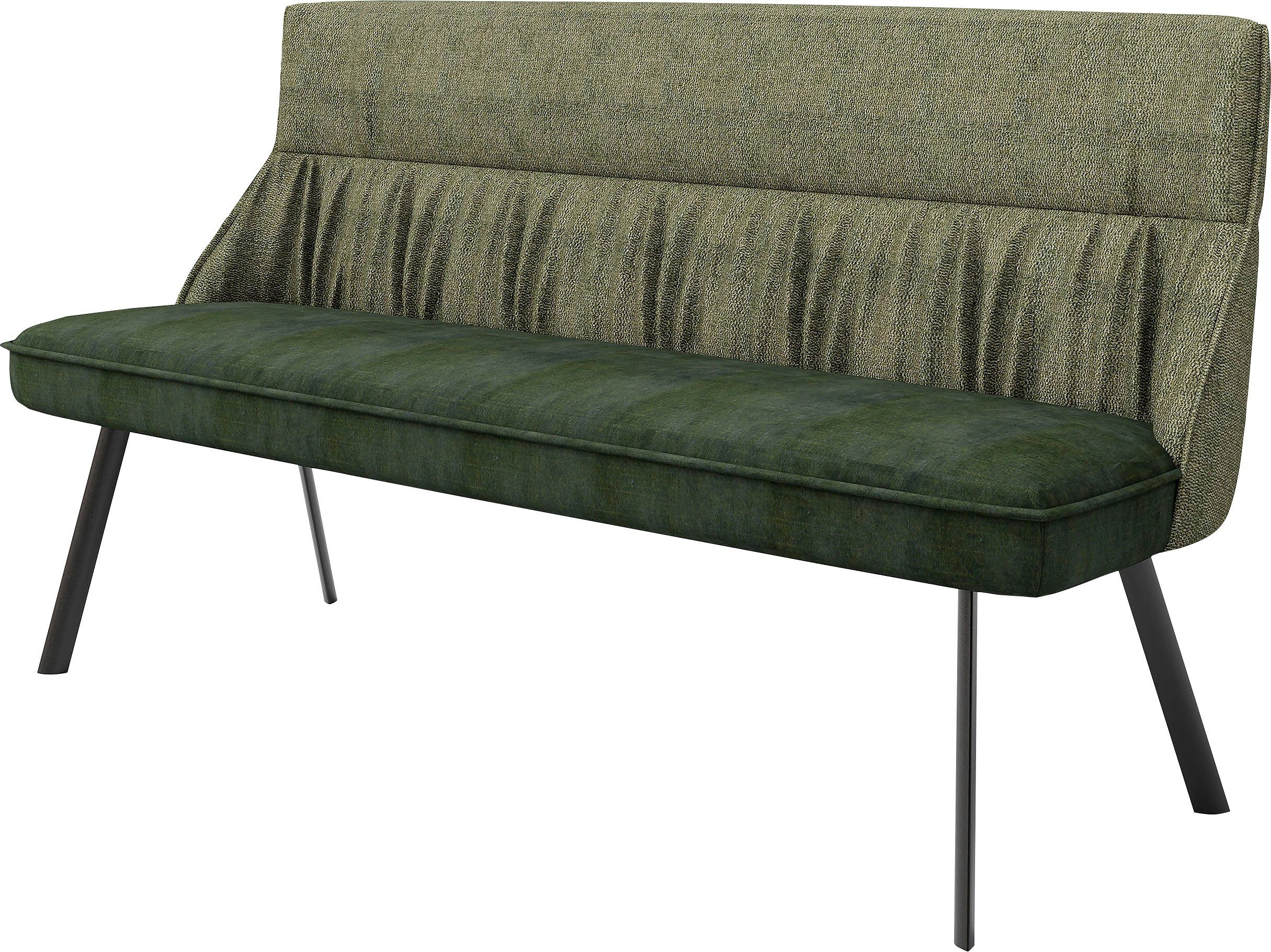 byLIVING Bank California 180 cm bank, weefstof en vintage fluweel met prettige nosag-vering (1 stuk)