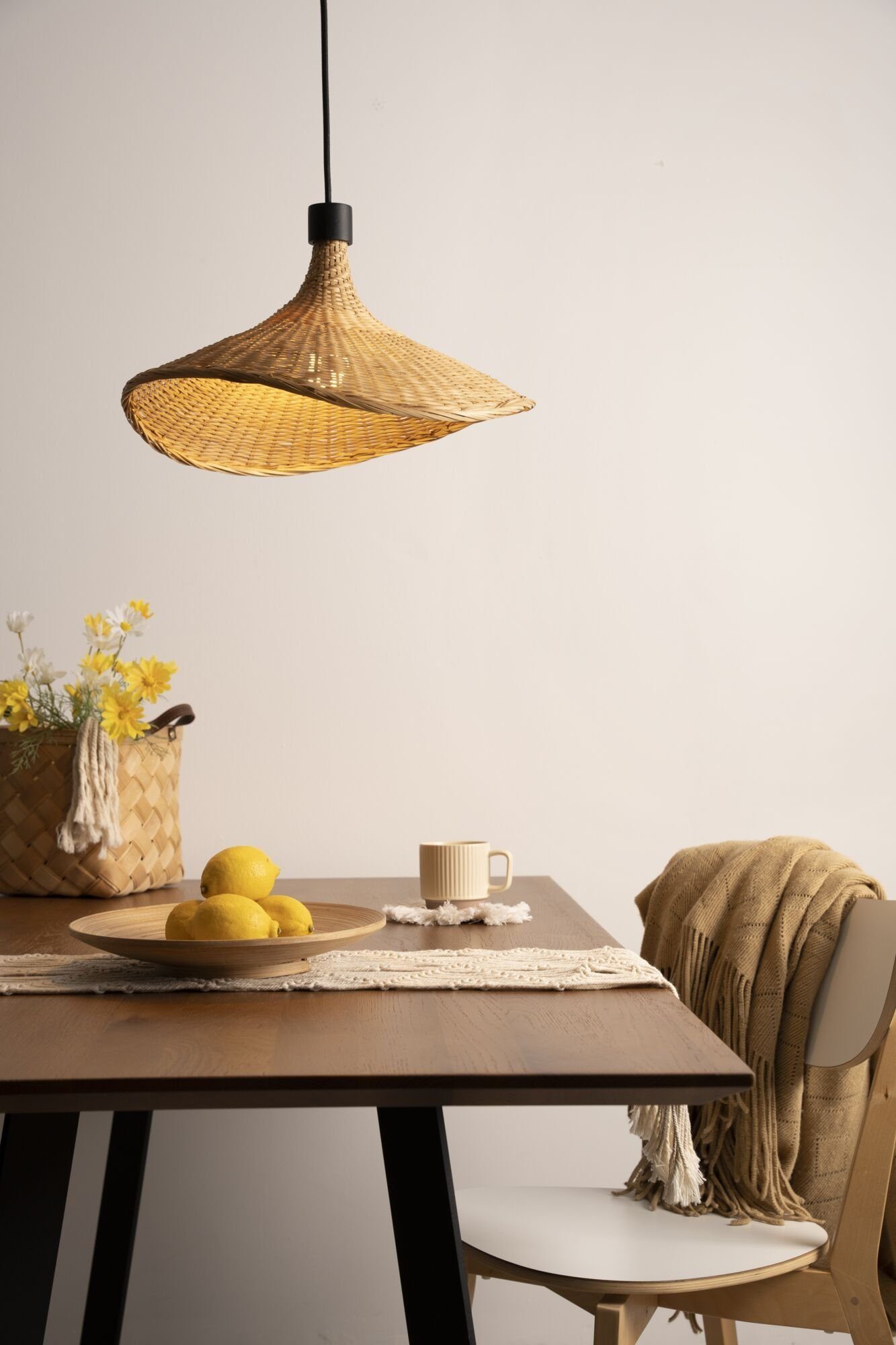 Pauleen Hanglamp Boho Soul max20W zwart/beige 230V metaal/bamboe