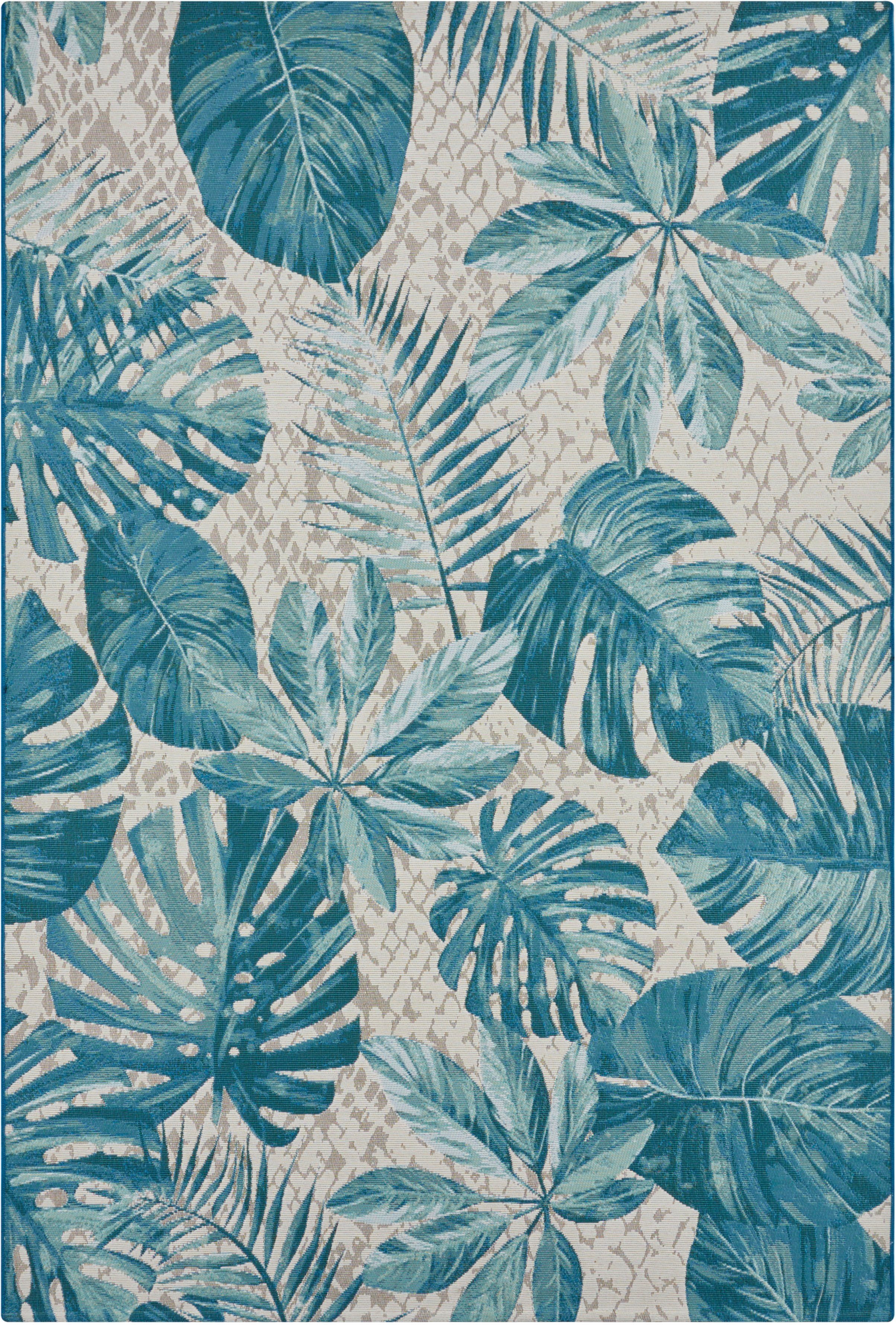 HANSE Home Outdoorkleed Tropical Leaves In-& Outdoor, weerbestendig, balkon, tuin, woonkamer, bloemig, palm