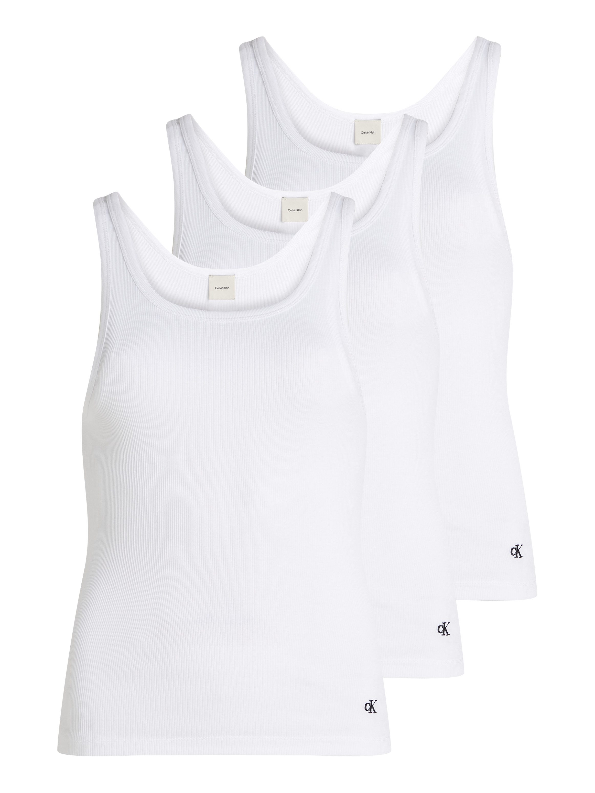 Calvin Klein Tanktop SCOOP NECK COTTON TANK 3PK (3-delig, Set van 3)