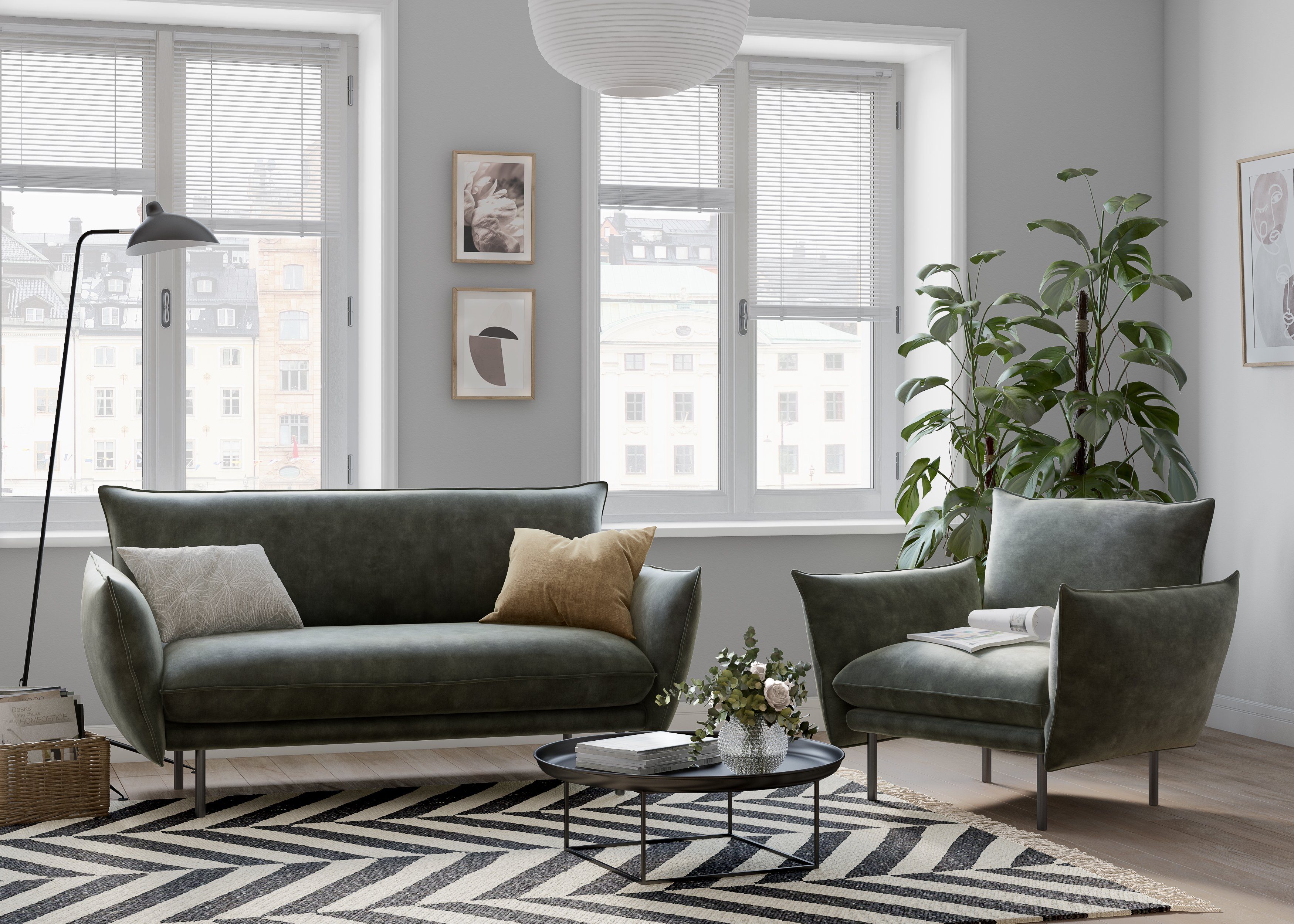 andas Fauteuil Stine cocktailstoel Bijzonder design door kussen-look en opstaande naad, by Morten Georgsen