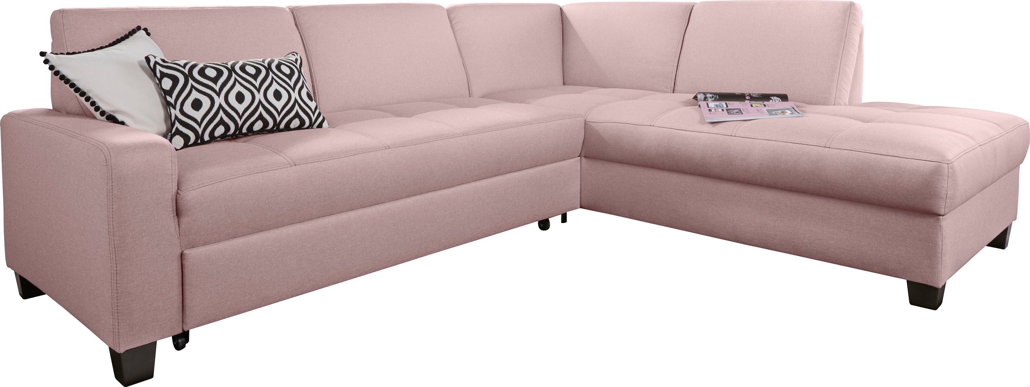 DOMO collection Hoekbank Florentina tijdloos en elegant, zitnaden als designelement, L-vorm
