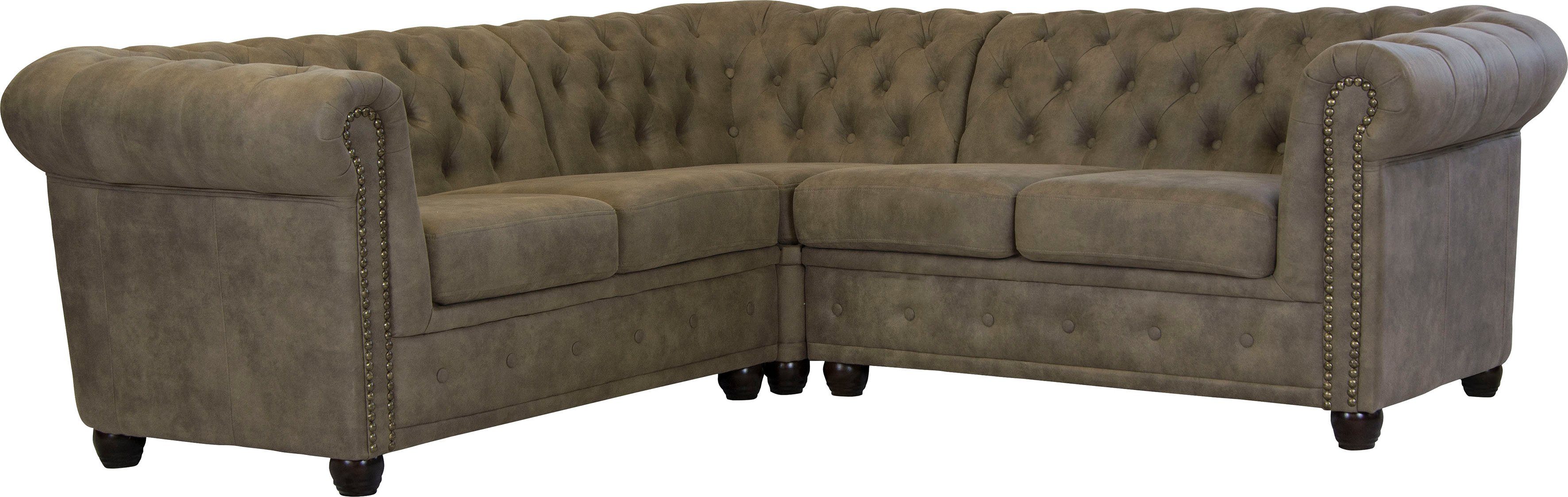 Premium collection by Home affaire Hoekbank Rysum Chesterfield-look, gelijkbenig