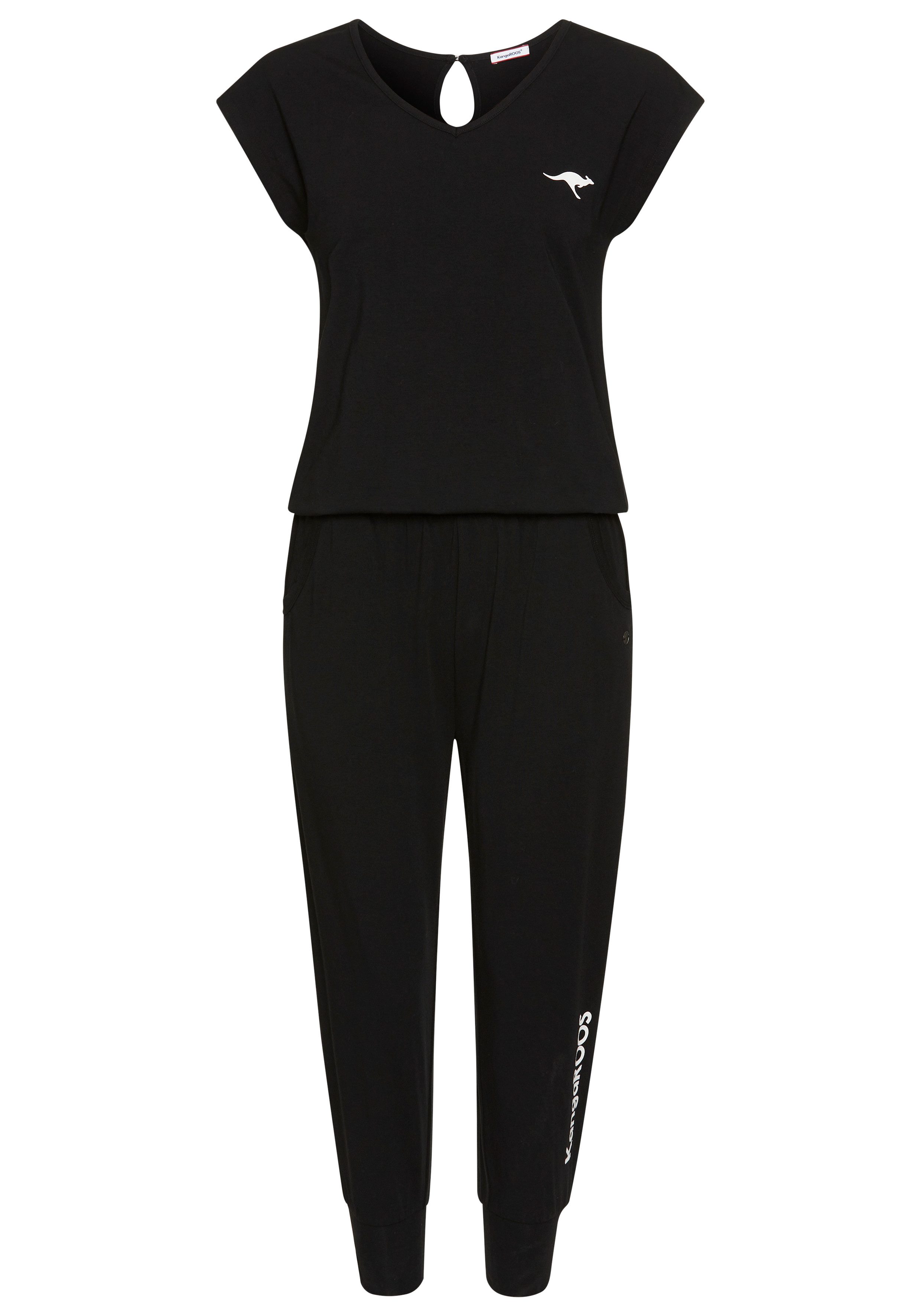 KangaROOS Jumpsuit casual gesneden, met veel logo-details