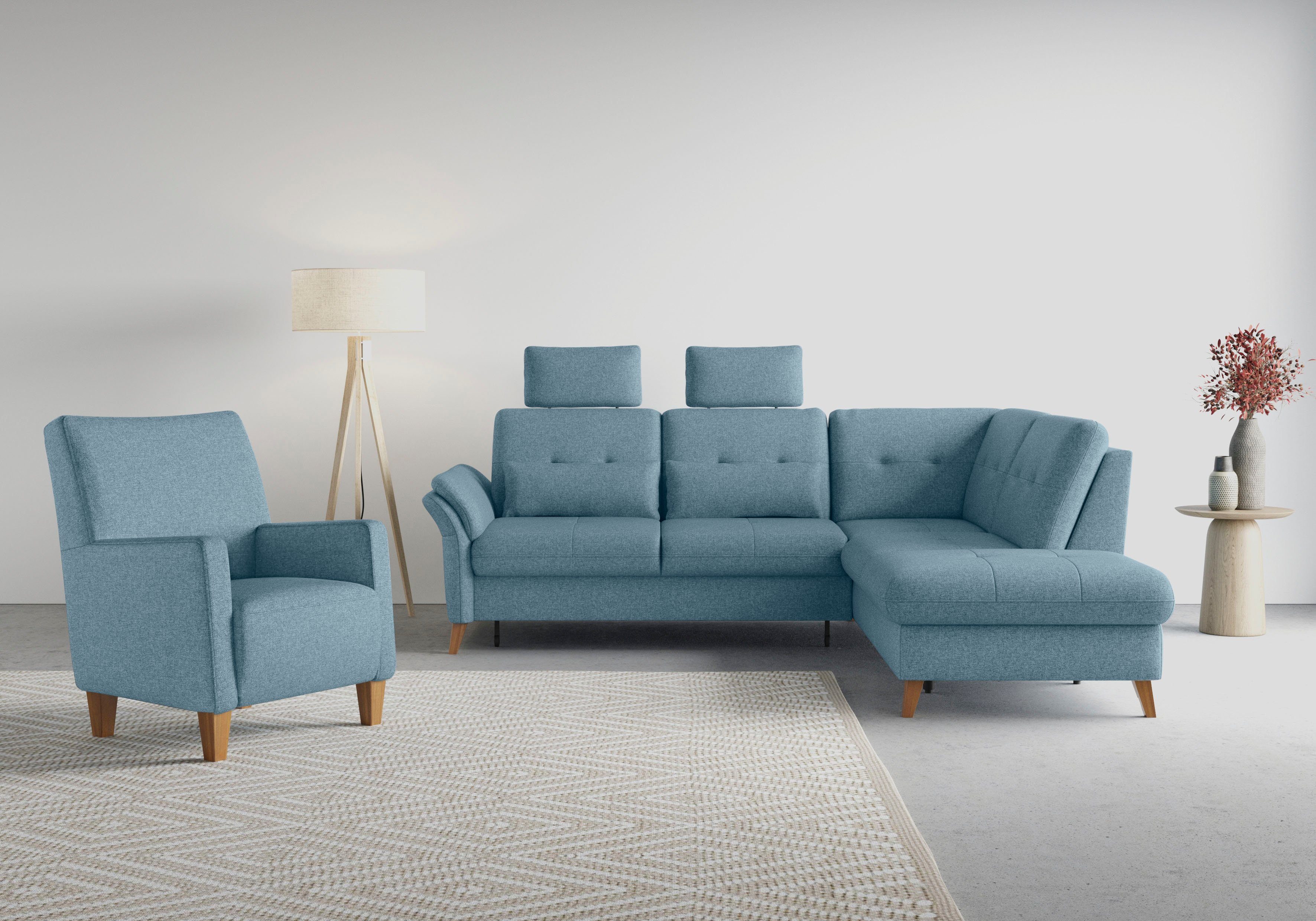 sit&more Hoekbank Göteborg inclusief zitdiepteverstelling, optioneel met bedfunctie & bedlade