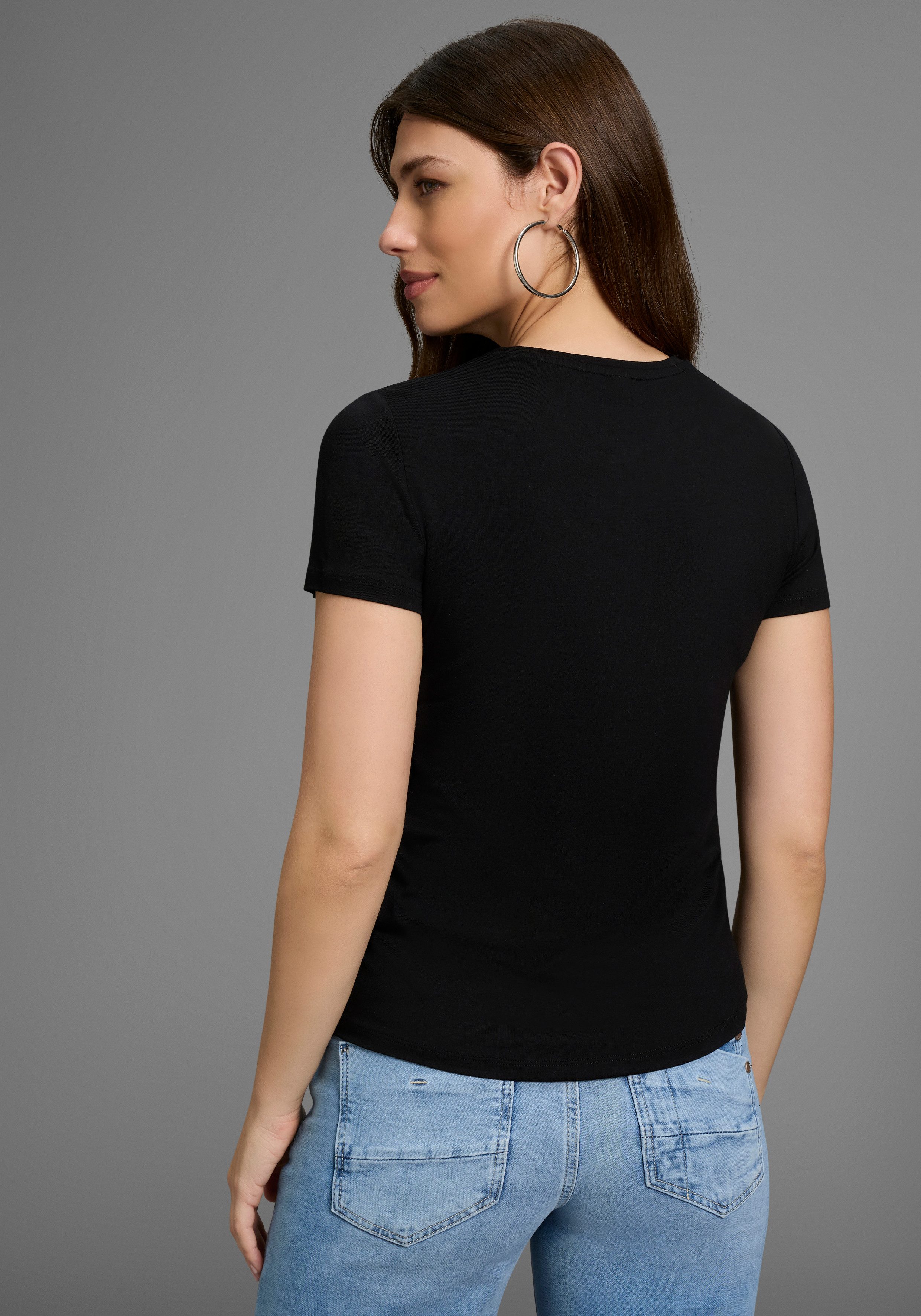Laura Scott T-shirt met folieprint - nieuwe collectie