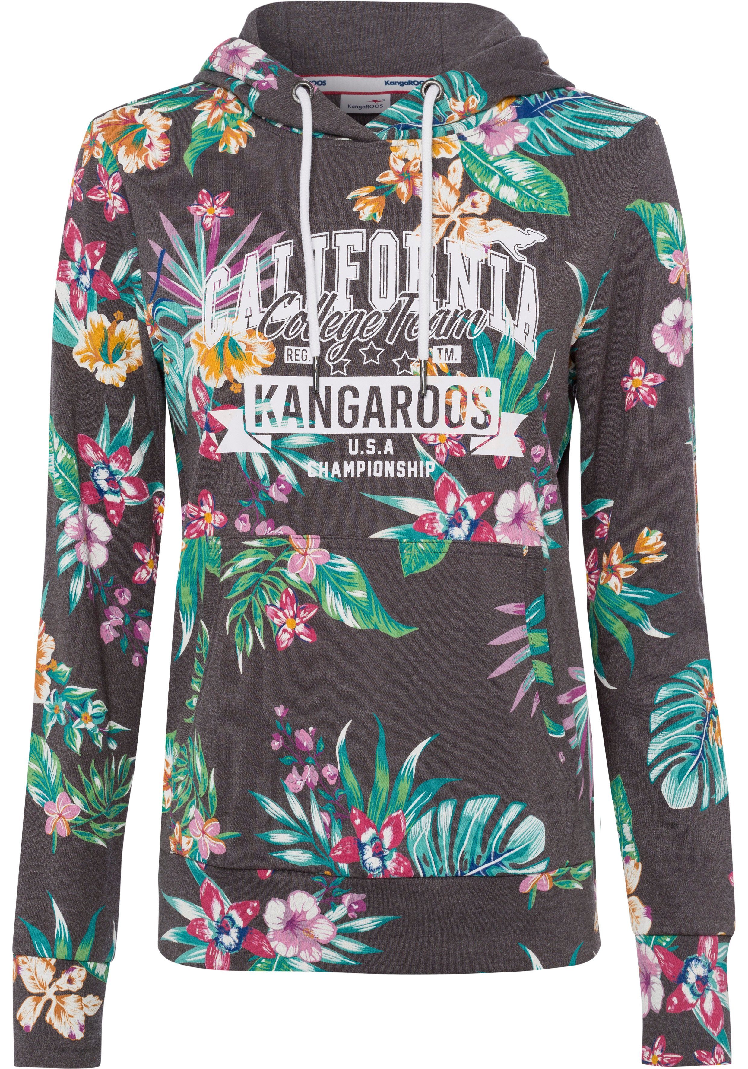 KangaROOS Hoodie Lange mouwen, figuurvolgende snit, van interlockmateriaal