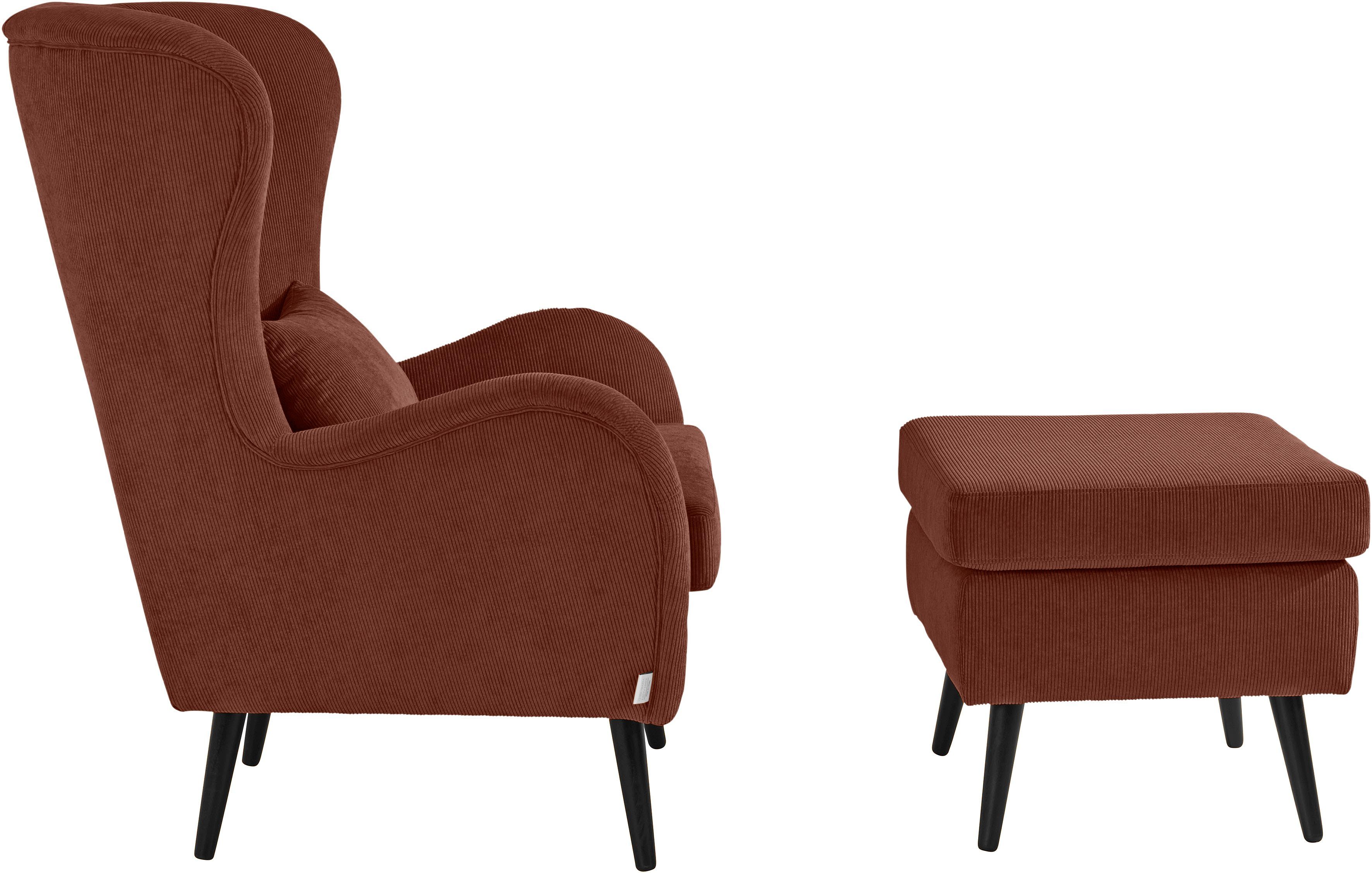 Guido Maria Kretschmer Home&Living Fauteuil Sallito, oorfauteuil, TV-stoel voor woonkamer, ook in velours cord