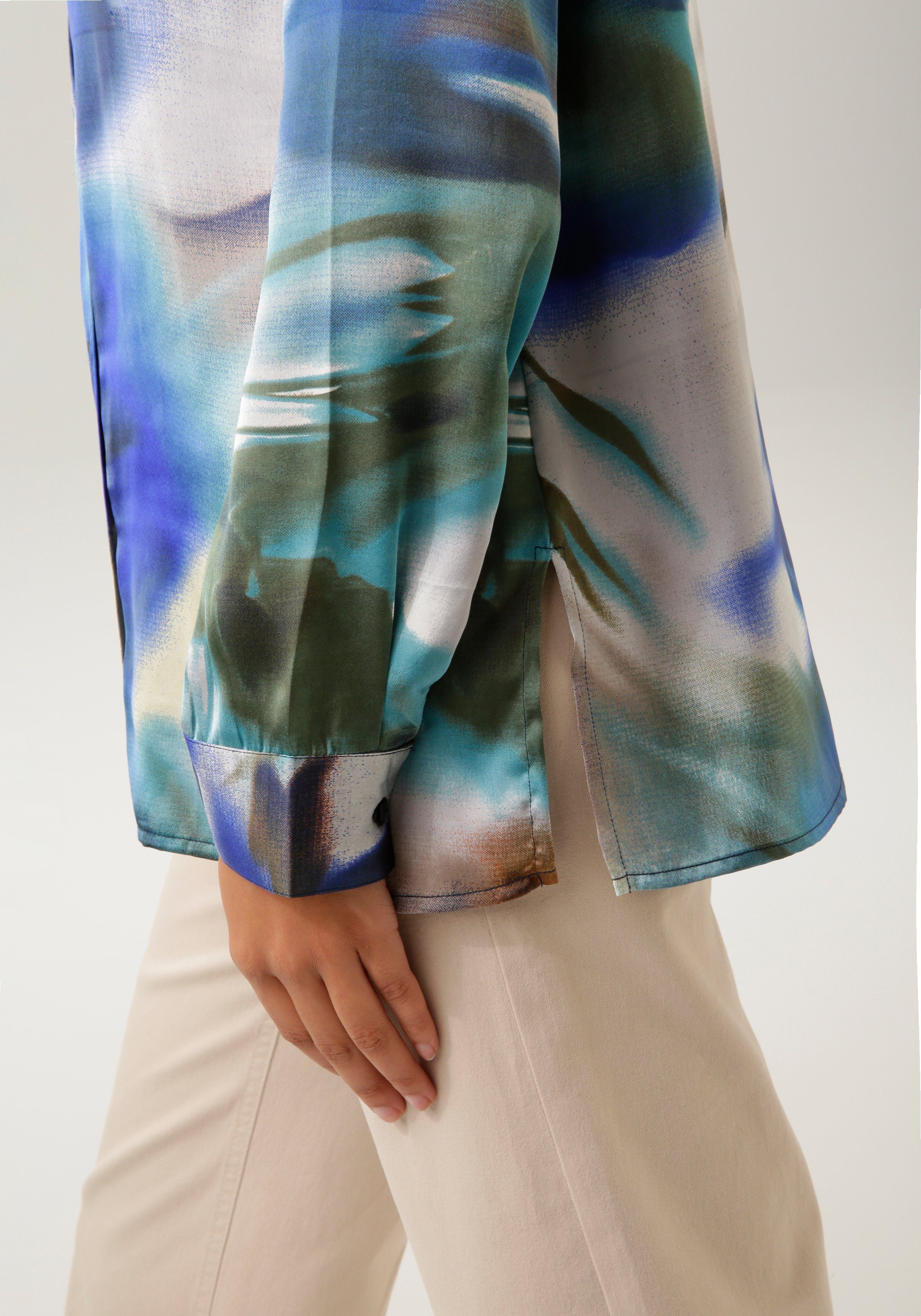 Aniston CASUAL Overhemdblouse met harmonieuze batikprint nieuwe collectie