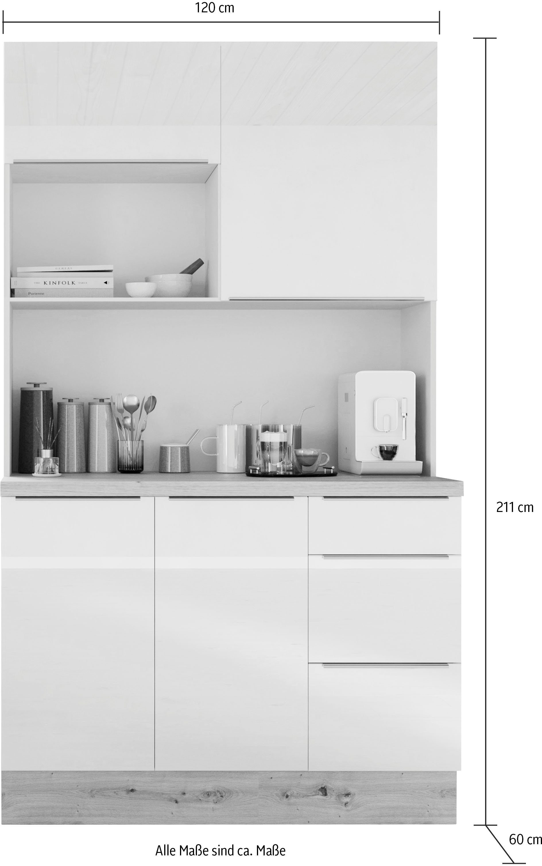 RESPEKTA Buffetkast Safado uit de Marleen serie Breedte 120 cm, met soft-close, in exclusieve configuratie voor OTTO
