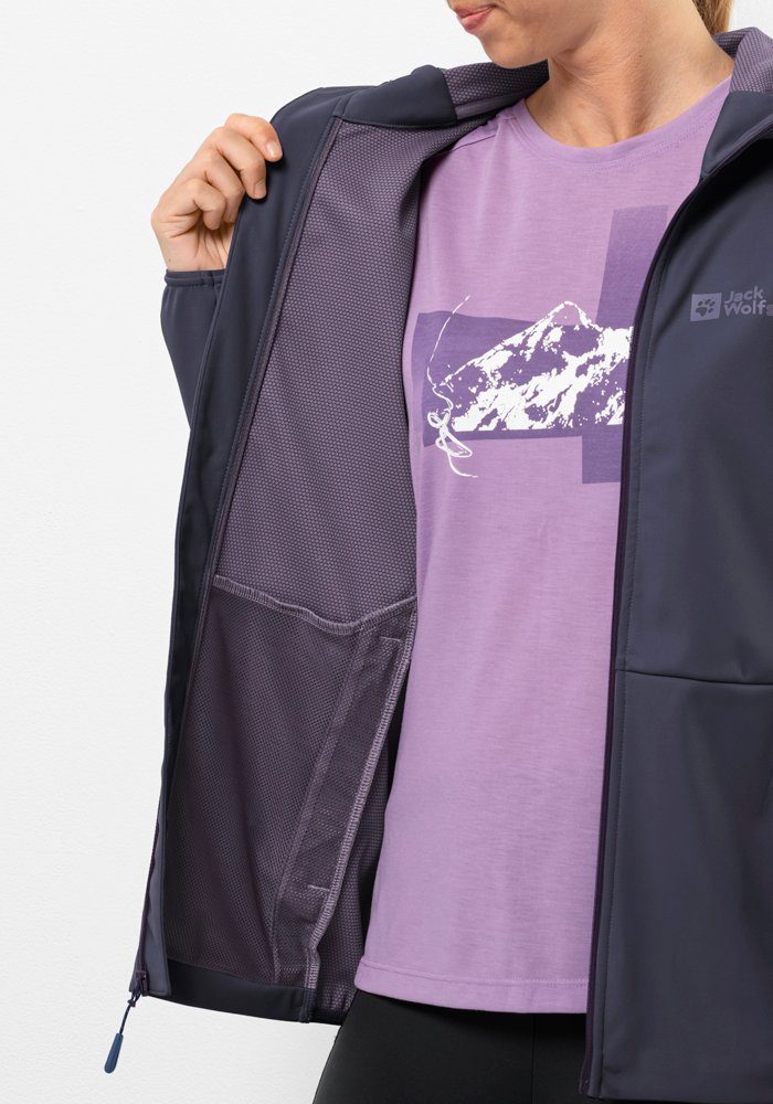 Jack Wolfskin Softshell-jack FELDBERG HOODY W
