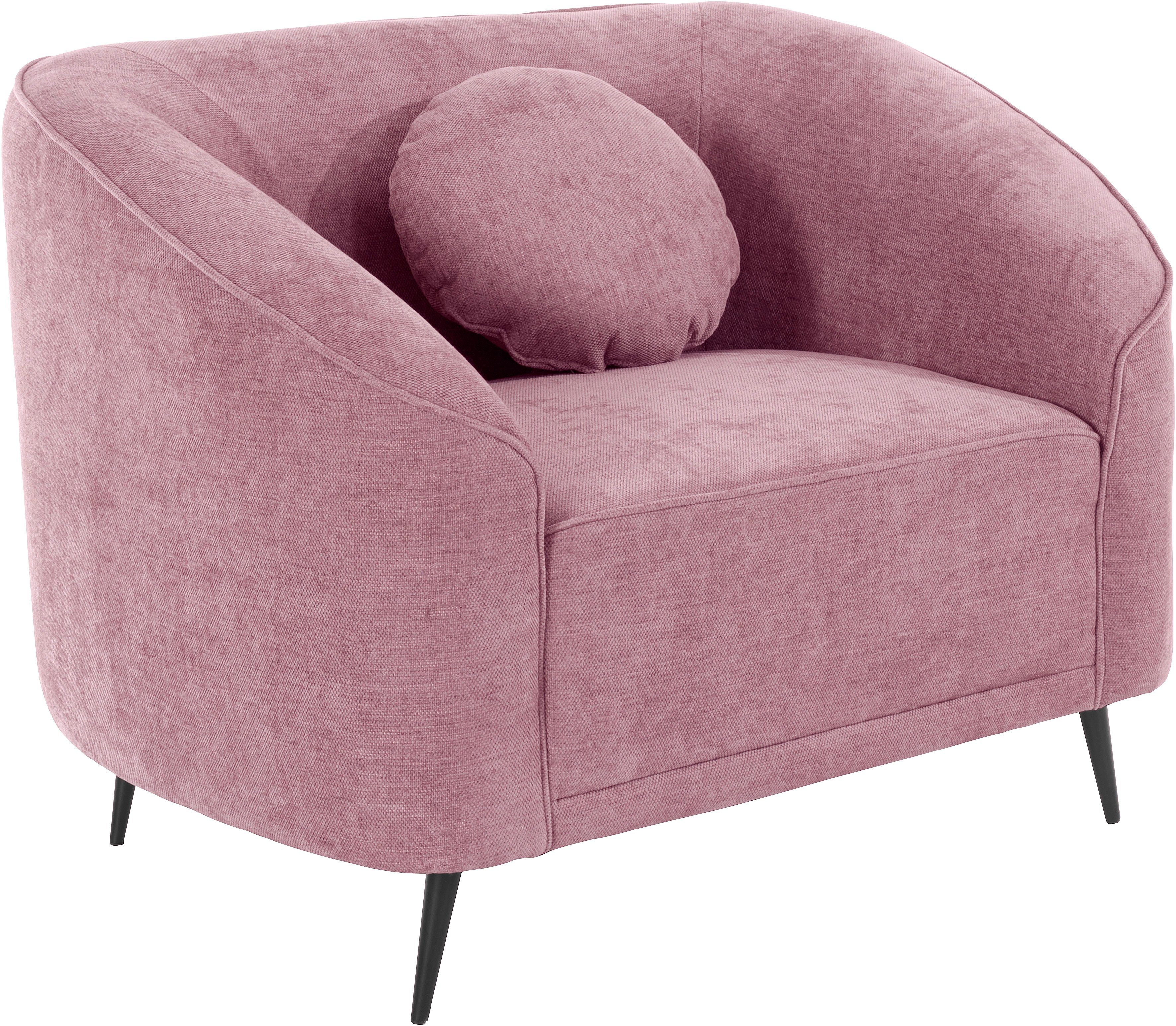 Leonique Fauteuil Ashly in 3 overtrekvarianten, bouclé, fluwelige look en zachte structuurstof.