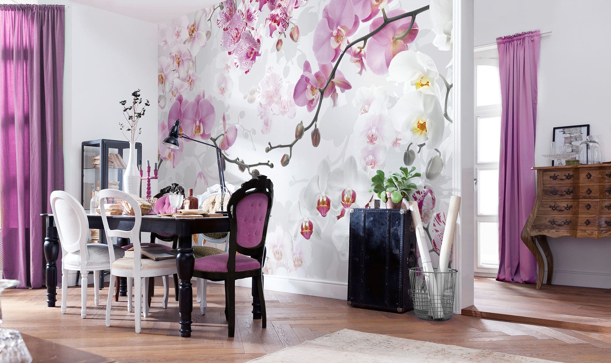 Komar Fotobehang Allure 400 x 280 cm (breedte x hoogte) - behang, vlies, woonkamer, slaapkamer (1 stuk) fotobehang multicolor
