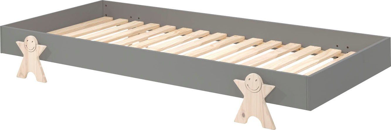 Vipack Kinderledikant Modulo, stapelbaar eenpersoonsbed, incl. lattenbodem, 2 kleuren Ligoppervlak 90/200 cm, afzonderlijk of als 2-delige set verkrijgbaar