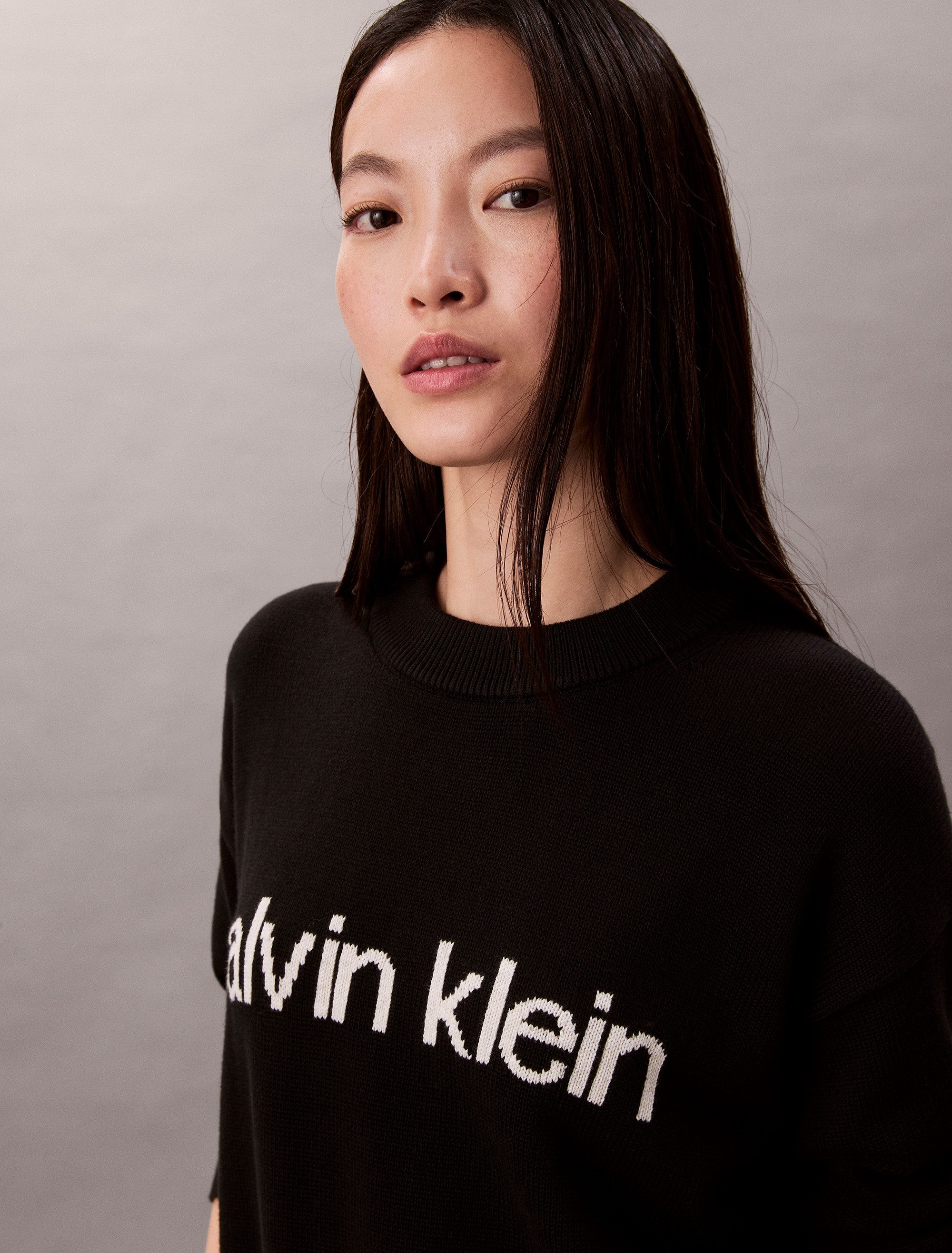 Calvin Klein Gebreide trui Cotton Graphic Pullover