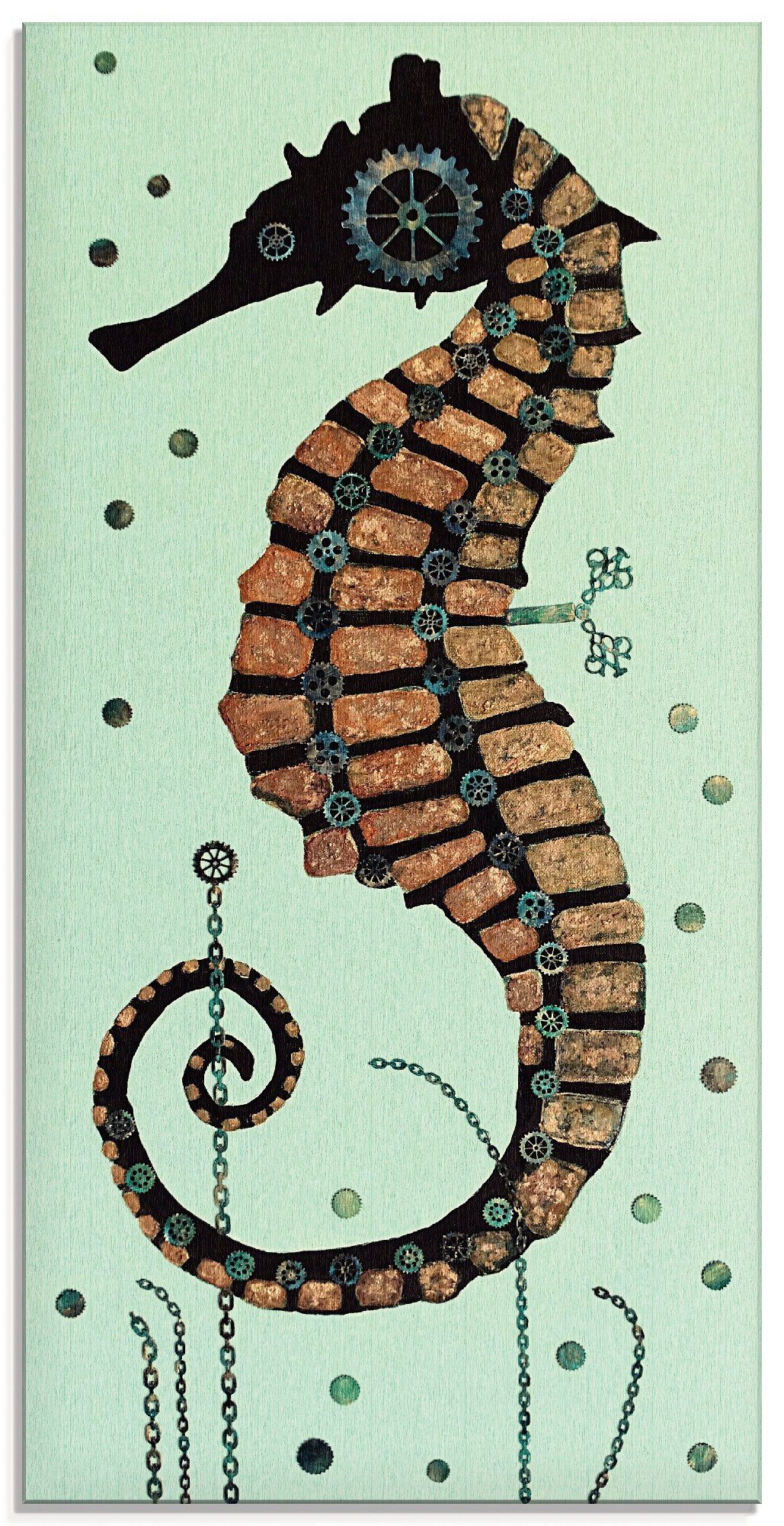 Artland Print op glas Zeepaardje textuur (1 stuk)
