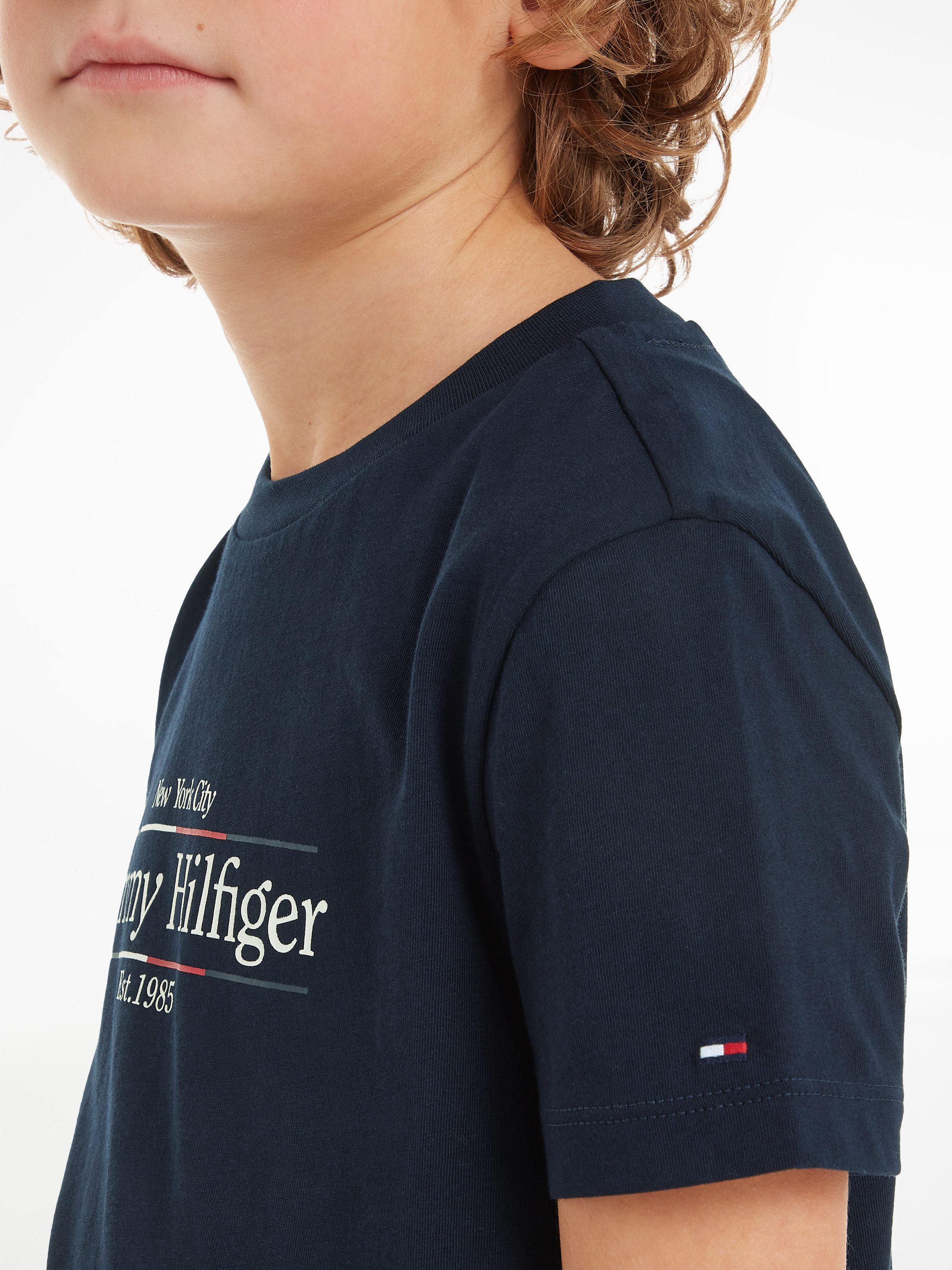 Tommy Hilfiger Shirt met korte mouwen ICON PRINT REGULAR TEE SS Kinderen tot 16 jaar met logo-opdruk