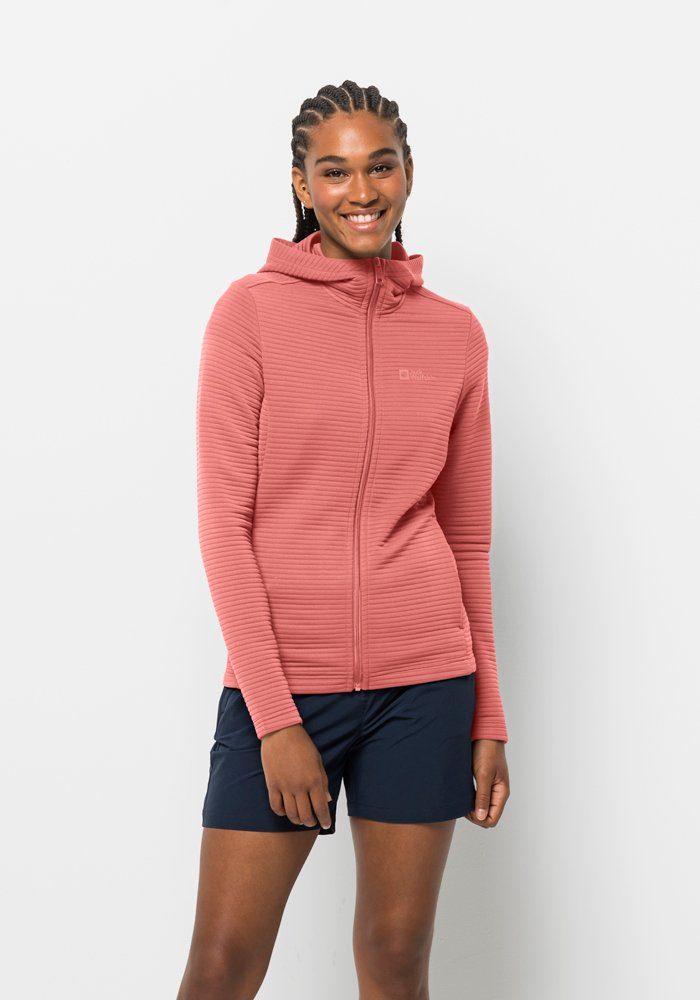 Jack Wolfskin Fleecejack met capuchon MODESTO HOODED JKT WOMEN dames fleece vesten maat XS (34) roze