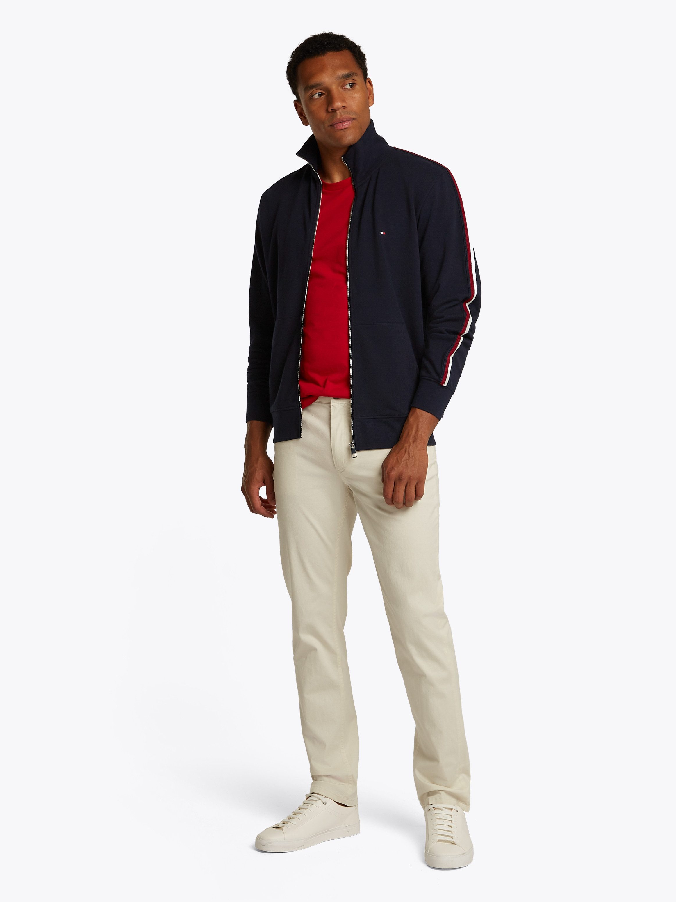 Tommy Hilfiger Sweatvest GLOBAL STRIPE STAND COLLAR