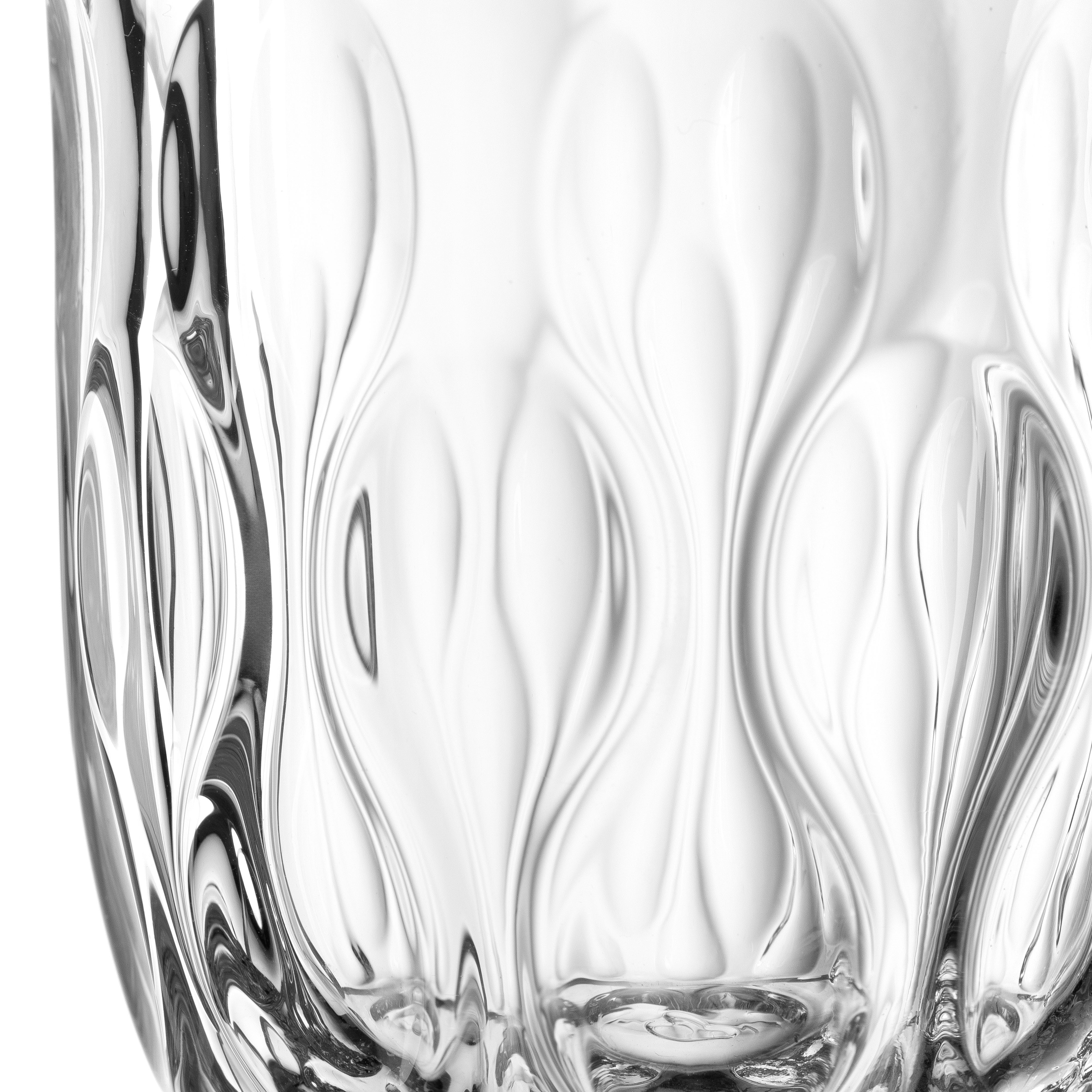 LEONARDO Latte macchiato glas GOCCE, 380 ml, 6-stuks set 3. variant, met druppelreliëf (set)
