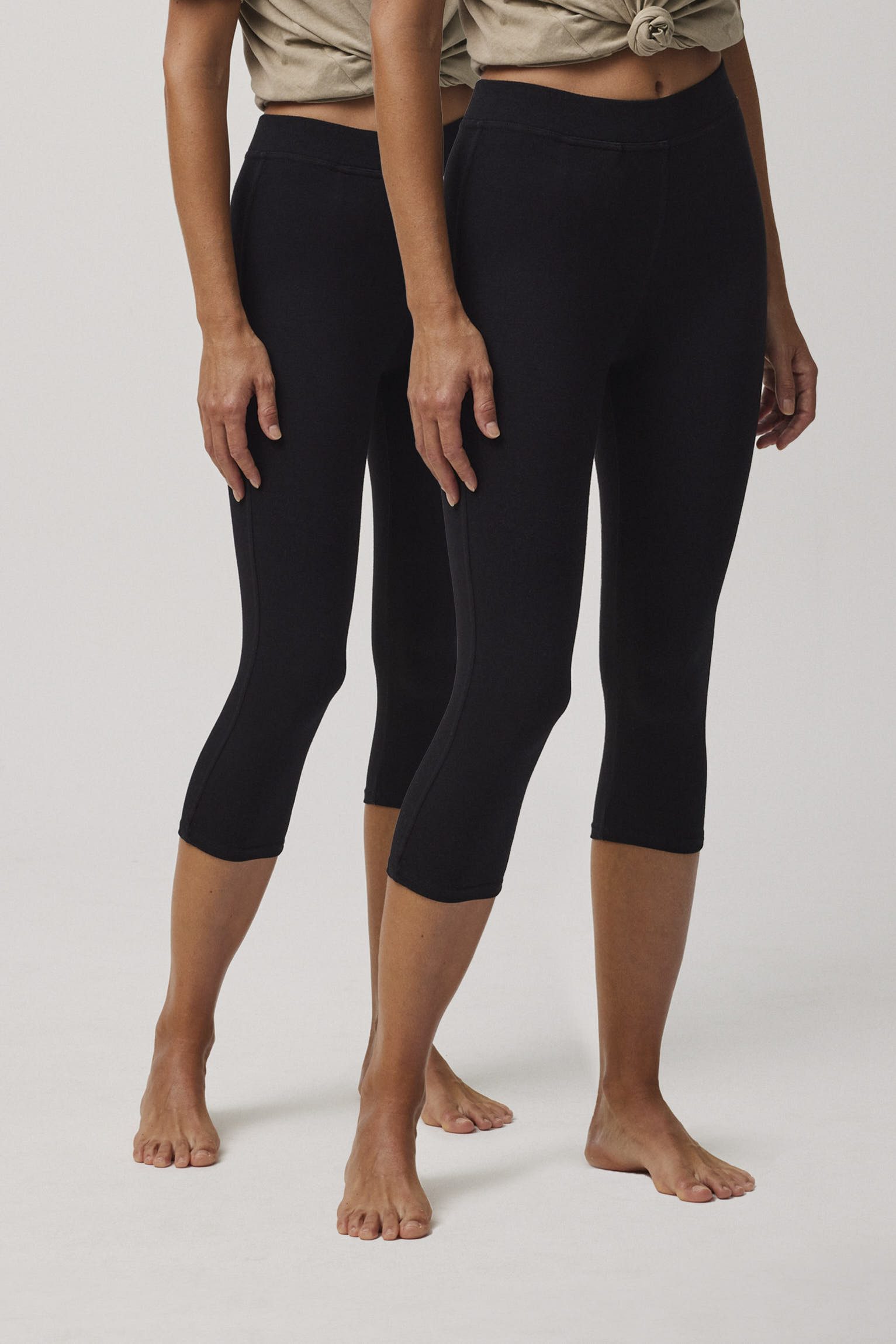 YSABEL MORA 3/4 legging elastische band, katoenmix (Set van 2)