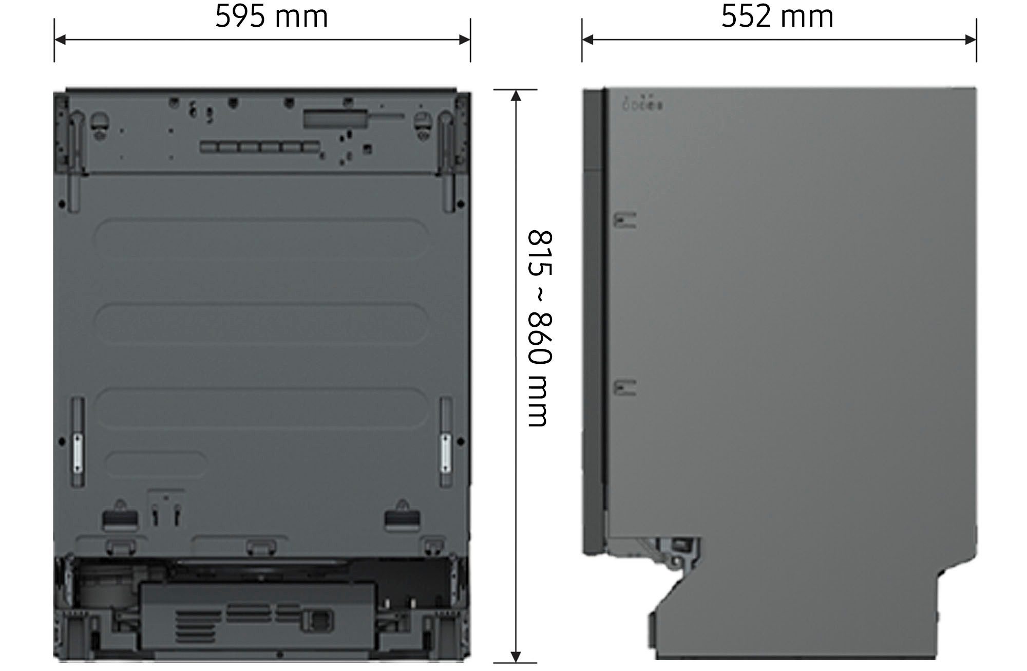 Samsung Volledig geïntegreerde vaatwasser DW60BG750B00ET, 81,5 cm x 59,5 cm
