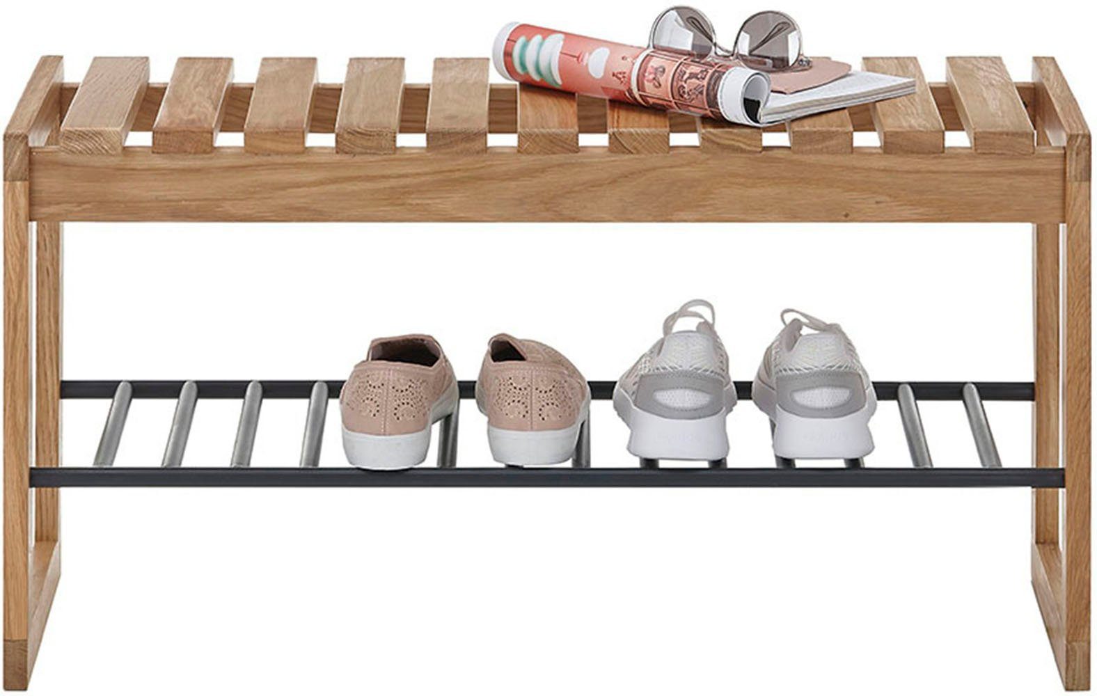 MCA furniture Schoenenbank BANTRY Bank Schoenenrek in zwart