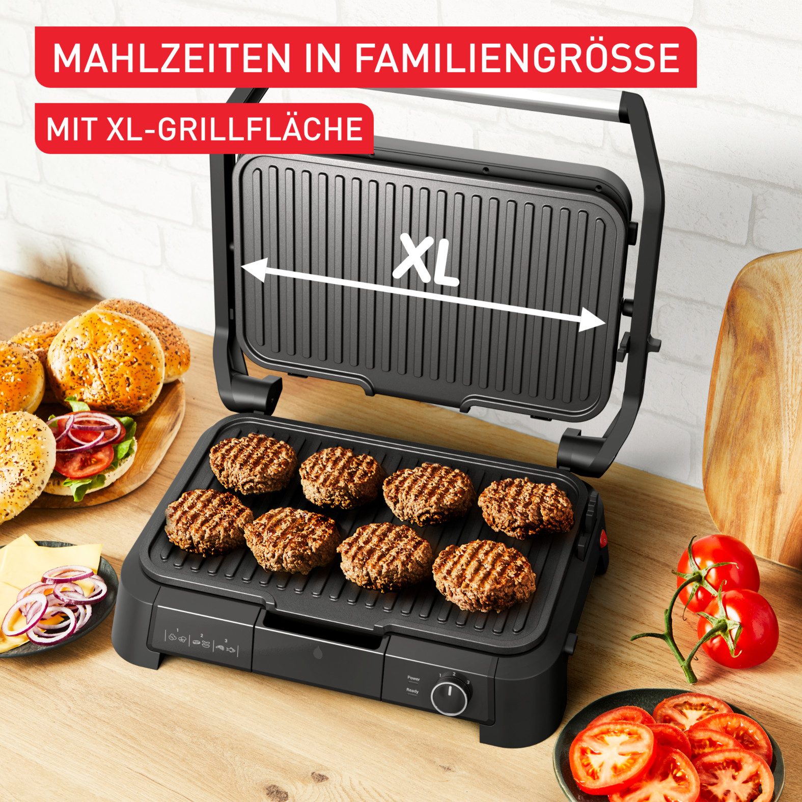 Tefal Contactgrill SuperGrill 3in1 XL, Grill, Barbeque-, Ofenposition, 3 Temperaturen