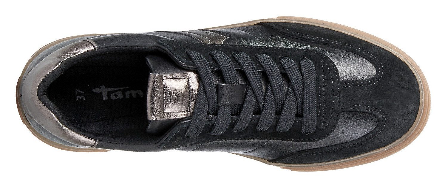 Tamaris Plateausneakers veterschoen, lage schoen, vrijetijdsschoen met gepolsterde schachtversteviging