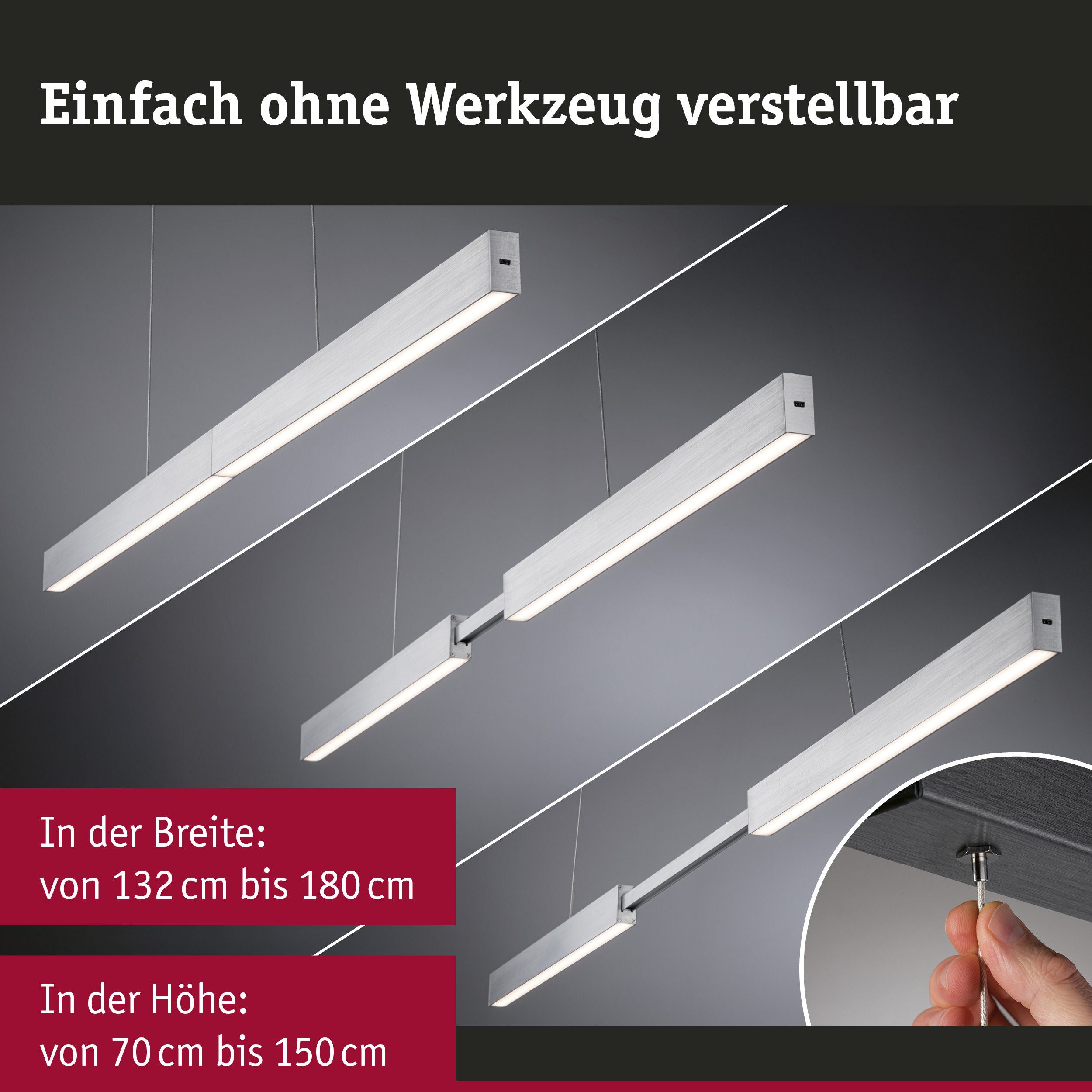 Paulmann Led-hanglamp LED hanglamp Aptare dimbaar